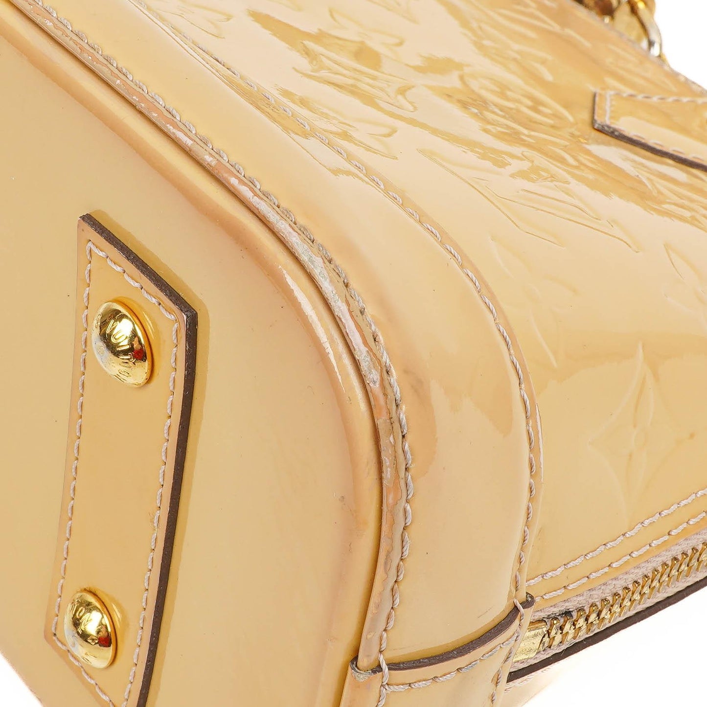 Louis Vuitton Alma BB Beige Monogram Vernis Leather Handbag, 2013