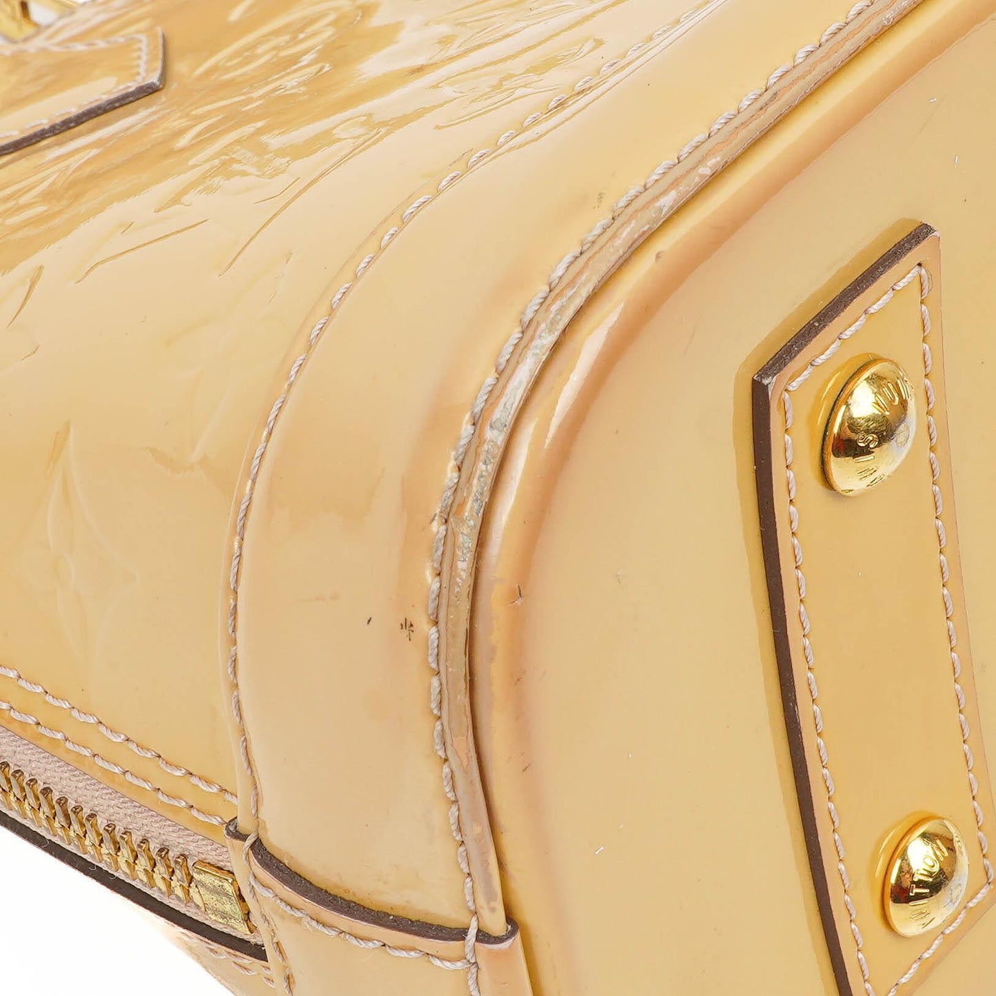 Louis Vuitton Alma BB Beige Monogram Vernis Leather Handbag, 2013