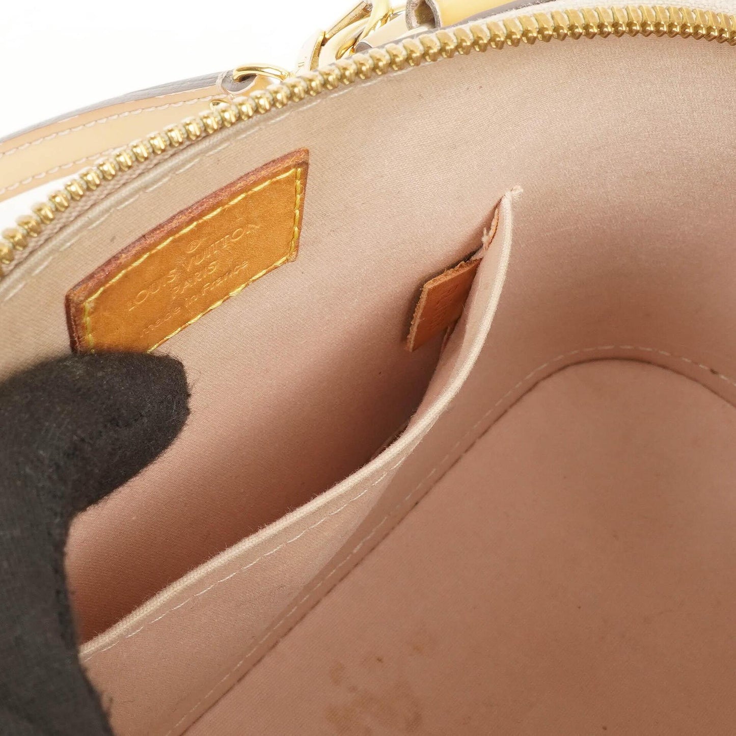 Louis Vuitton Alma BB Beige Monogram Vernis Leather Handbag, 2013