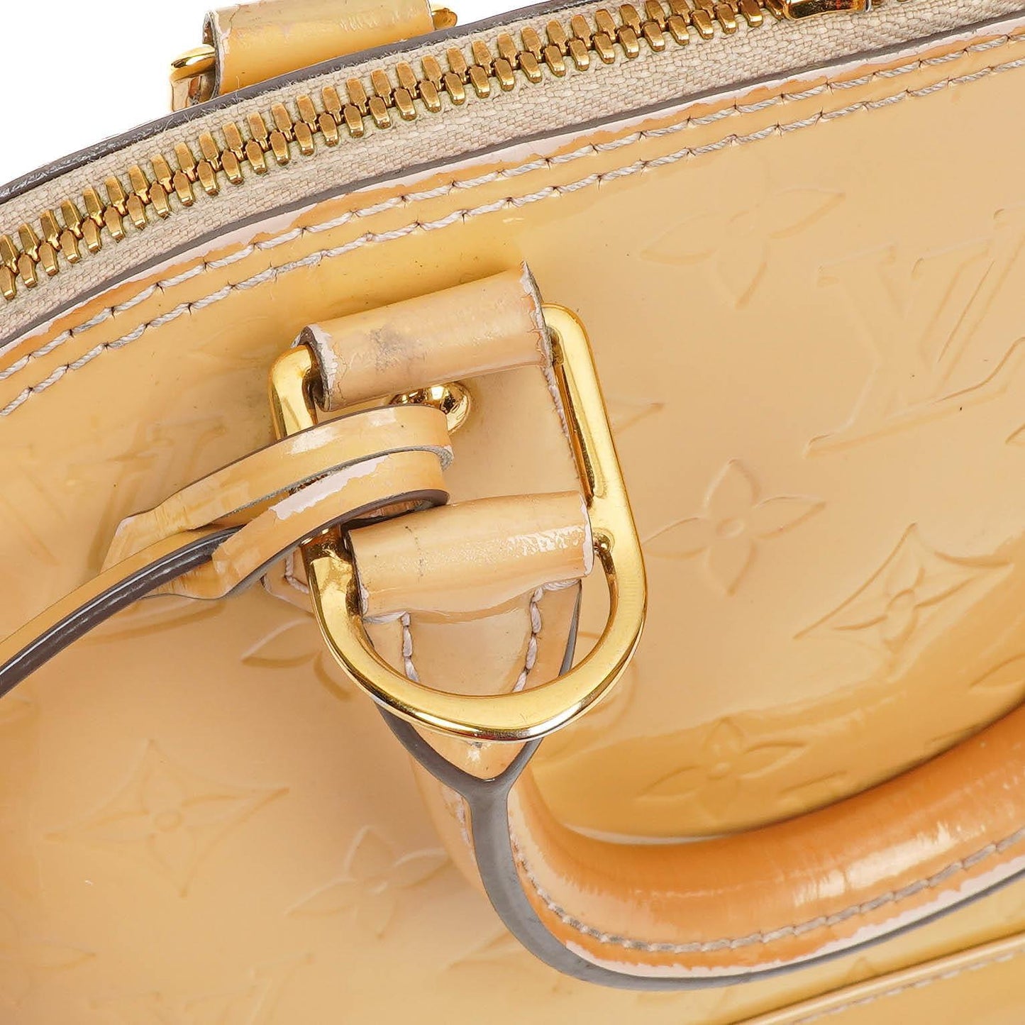Louis Vuitton Alma BB Beige Monogram Vernis Leather Handbag, 2013