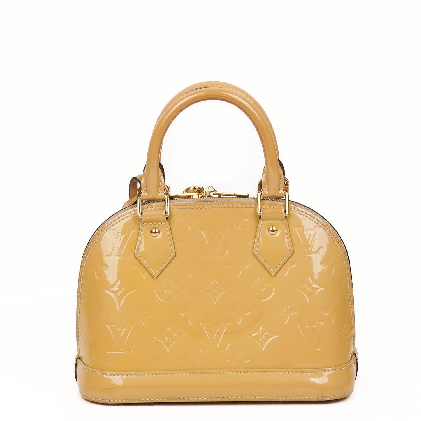 Louis Vuitton Alma BB Beige Monogram Vernis Leather Handbag