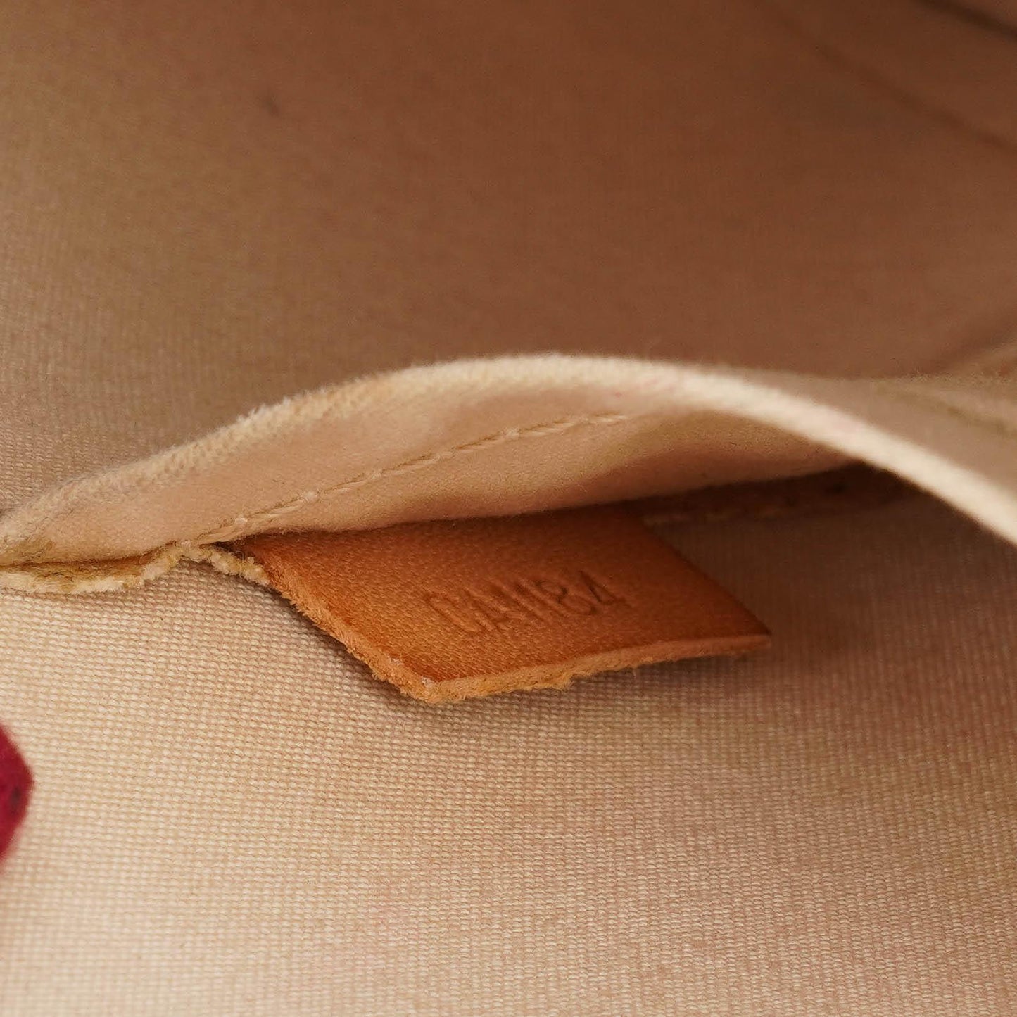 Louis Vuitton Alma BB Beige Monogram Vernis Leather Handbag