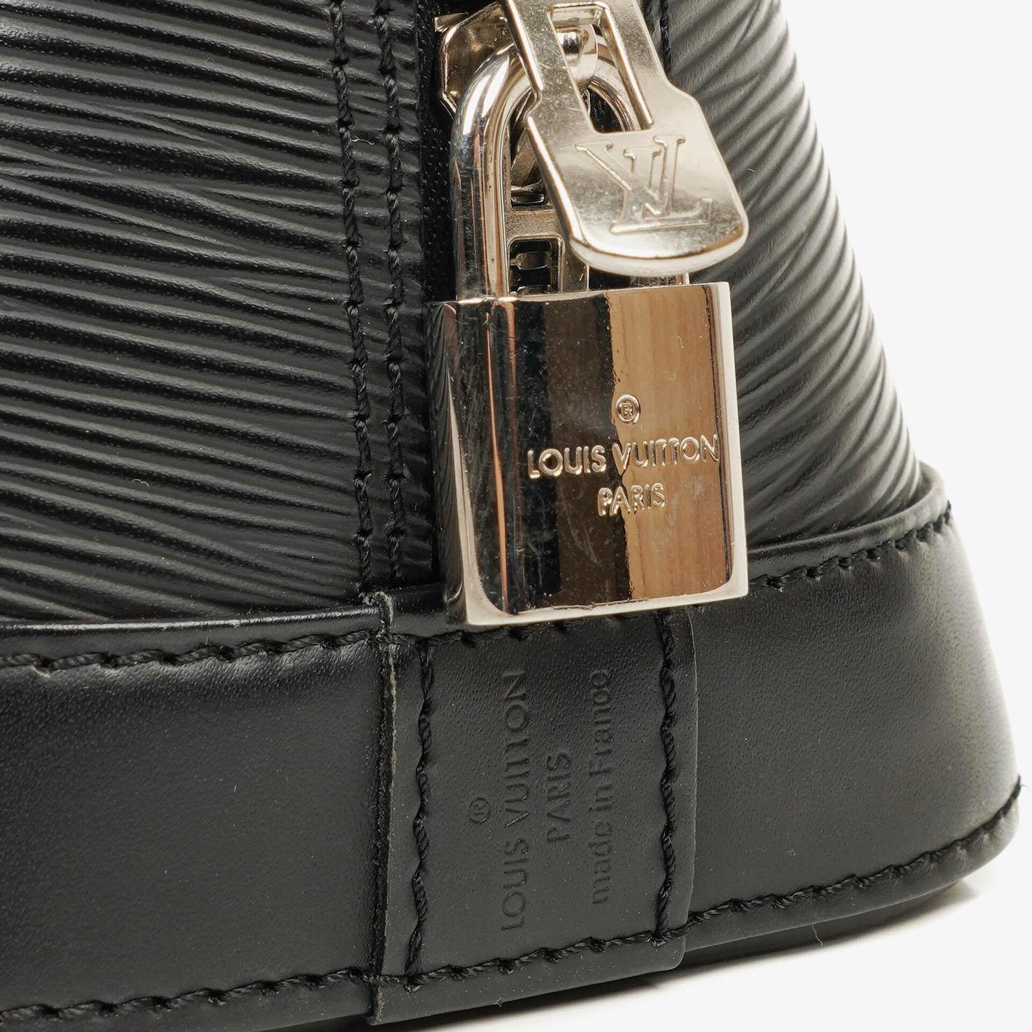 Louis Vuitton Alma BB Black EPI Leather Handbag