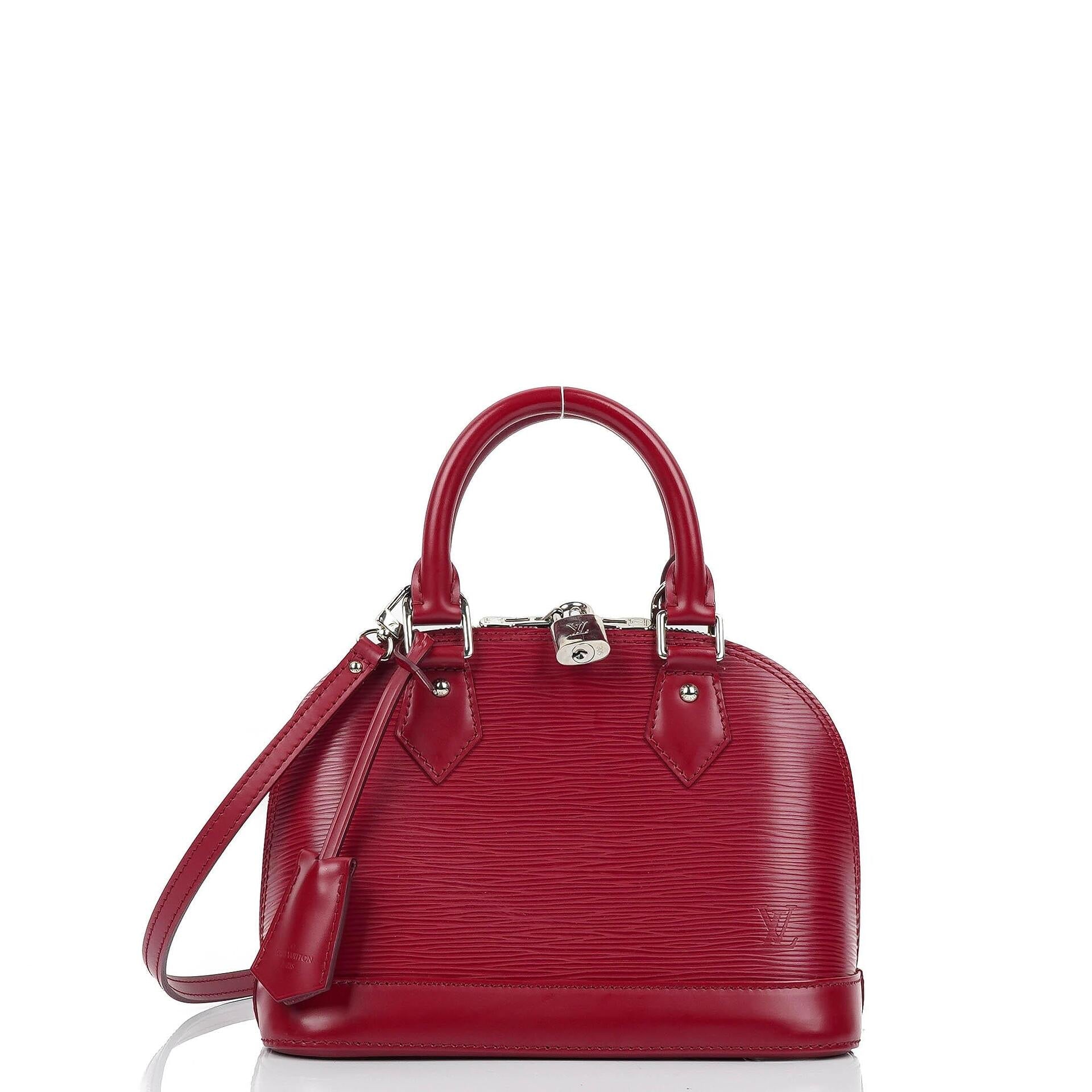 Louis Vuitton Alma BB Fuchsia EPI Leather Handbag