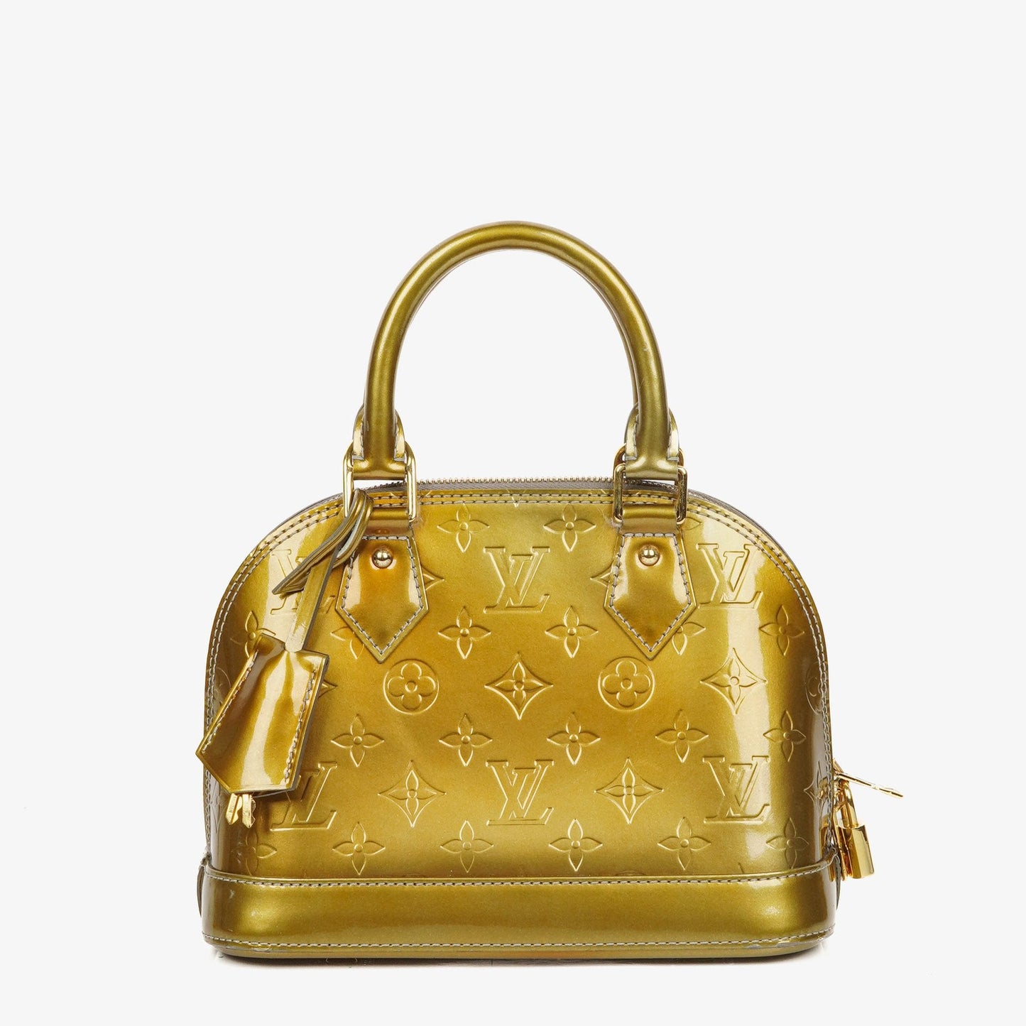 Louis Vuitton Alma BB Givre Monogram Vernis Leather Bag