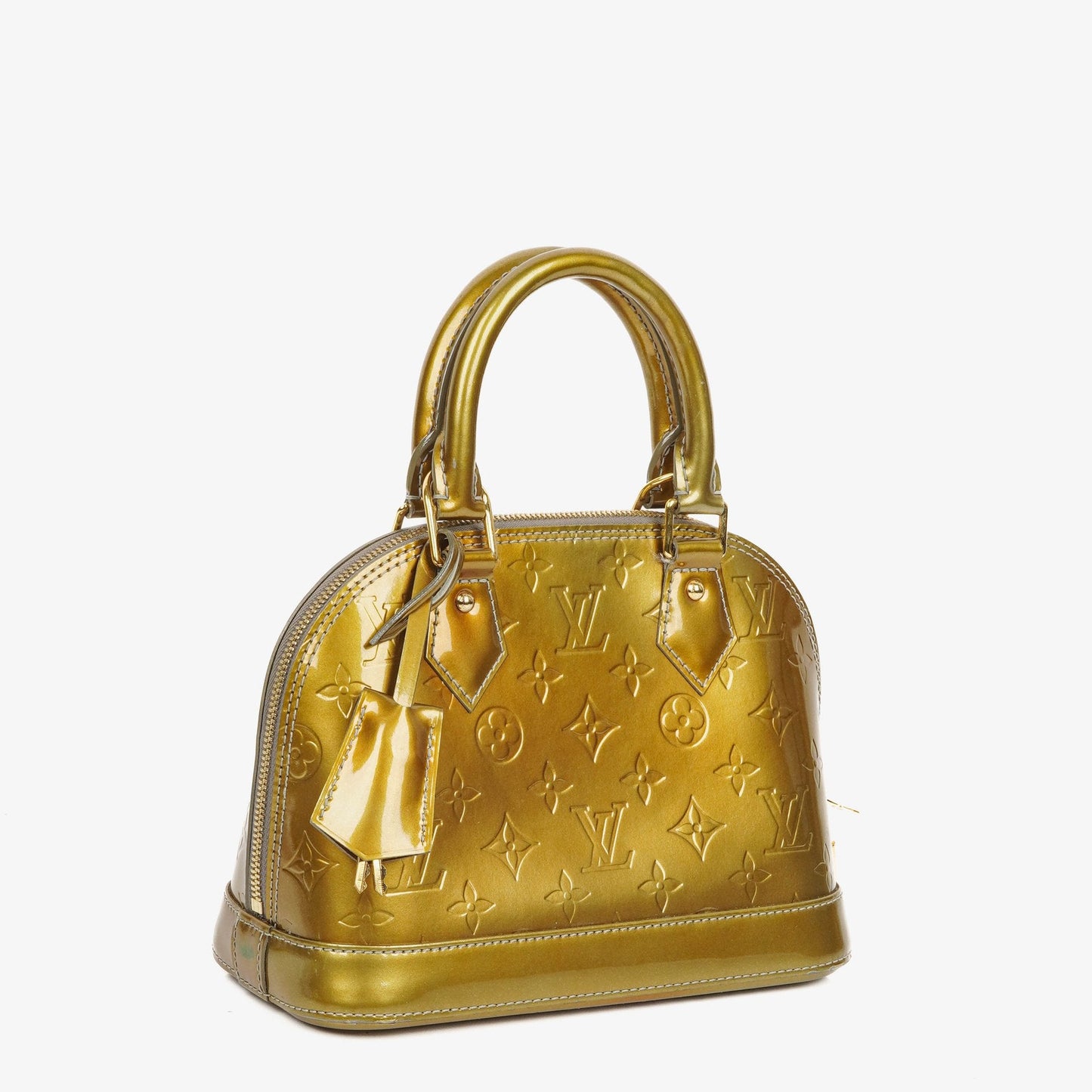 Louis Vuitton Alma BB Givre Monogram Vernis Leather Bag