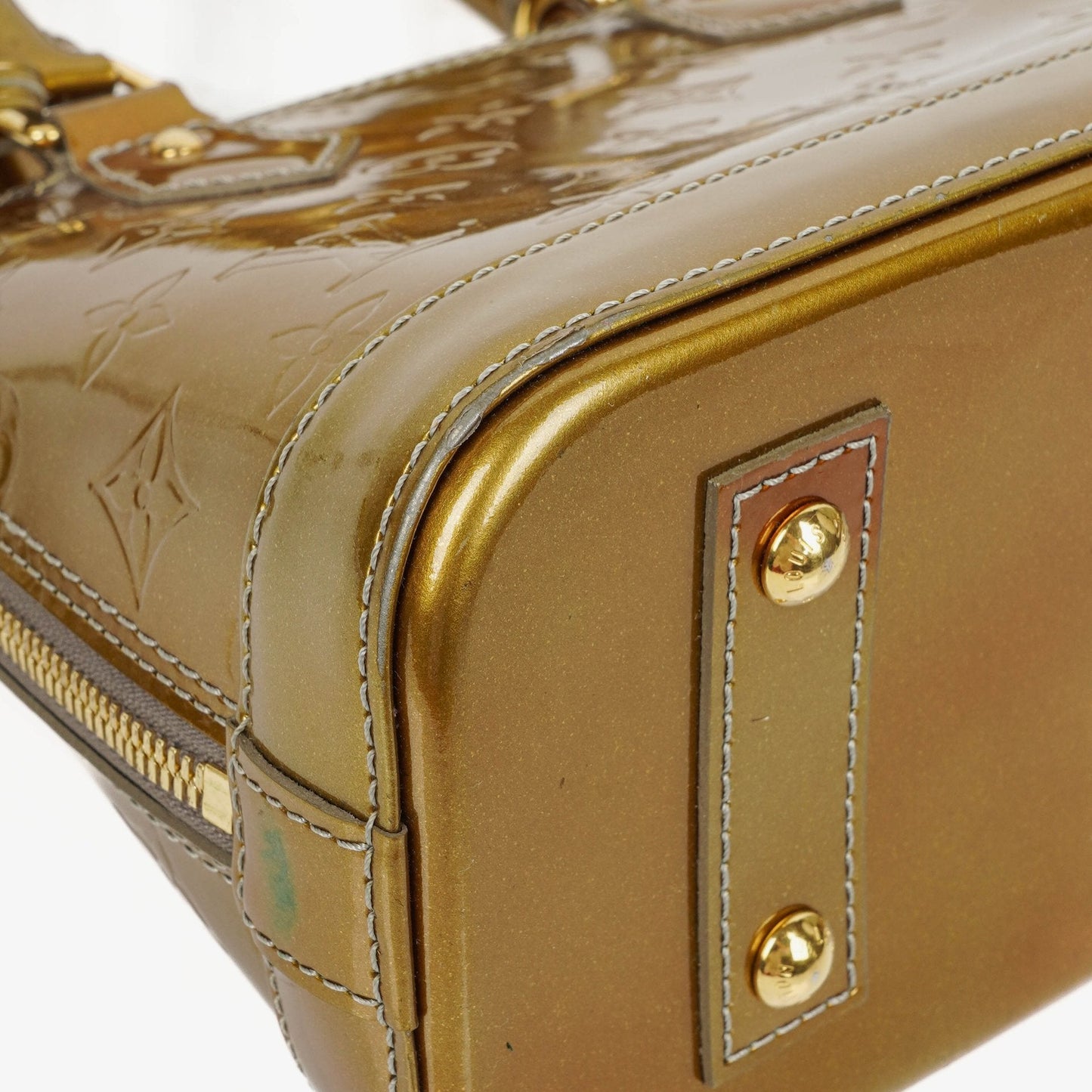 Louis Vuitton Alma BB Givre Monogram Vernis Leather Bag