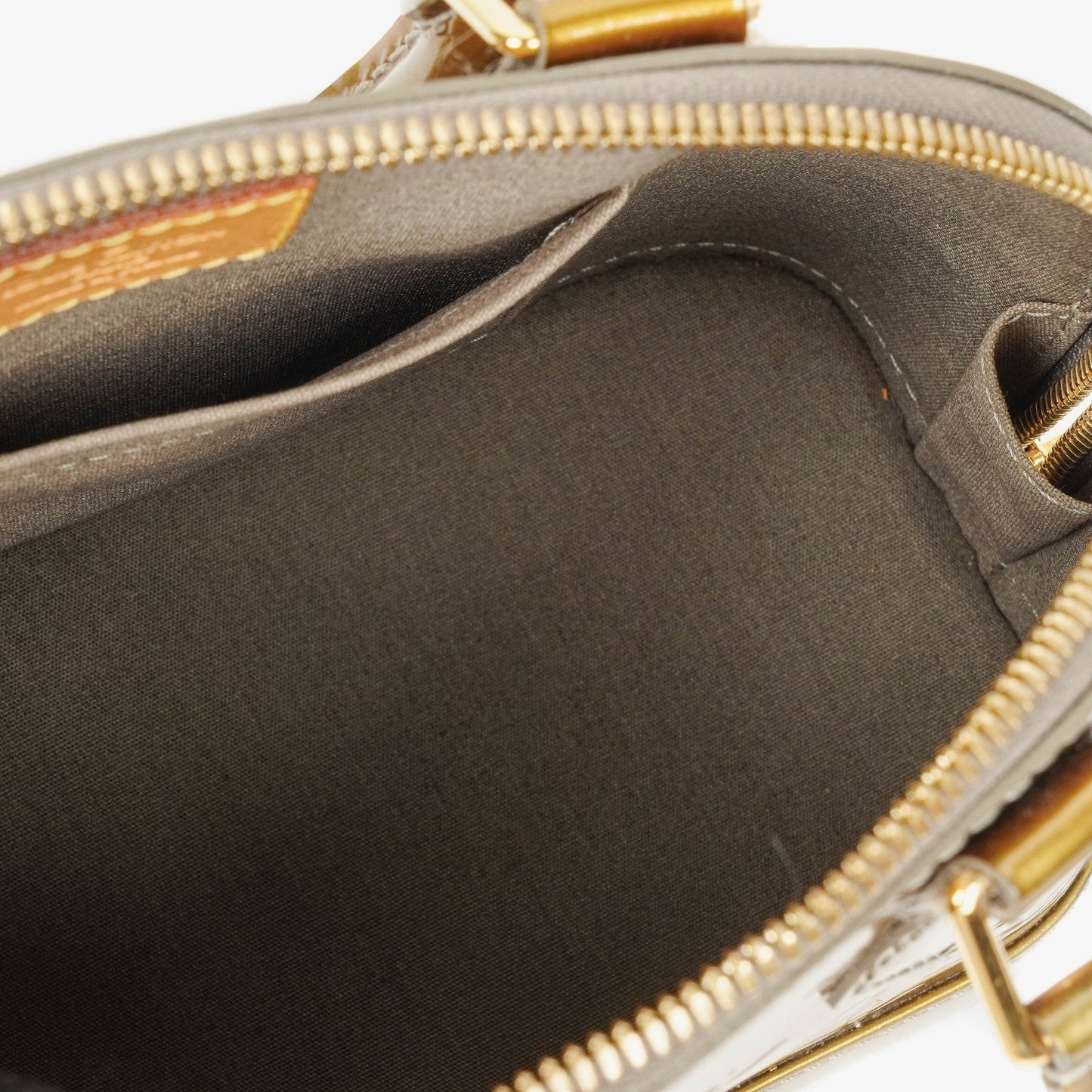Louis Vuitton Alma BB Givre Monogram Vernis Leather Bag