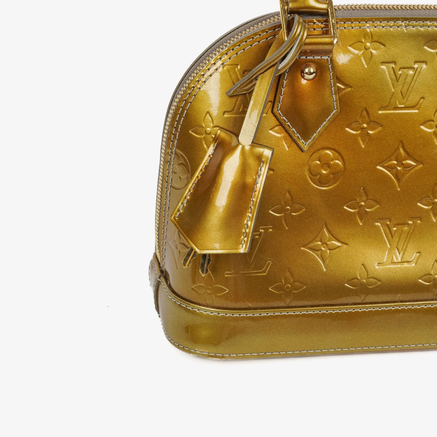 Louis Vuitton Alma BB Givre Monogram Vernis Leather Bag