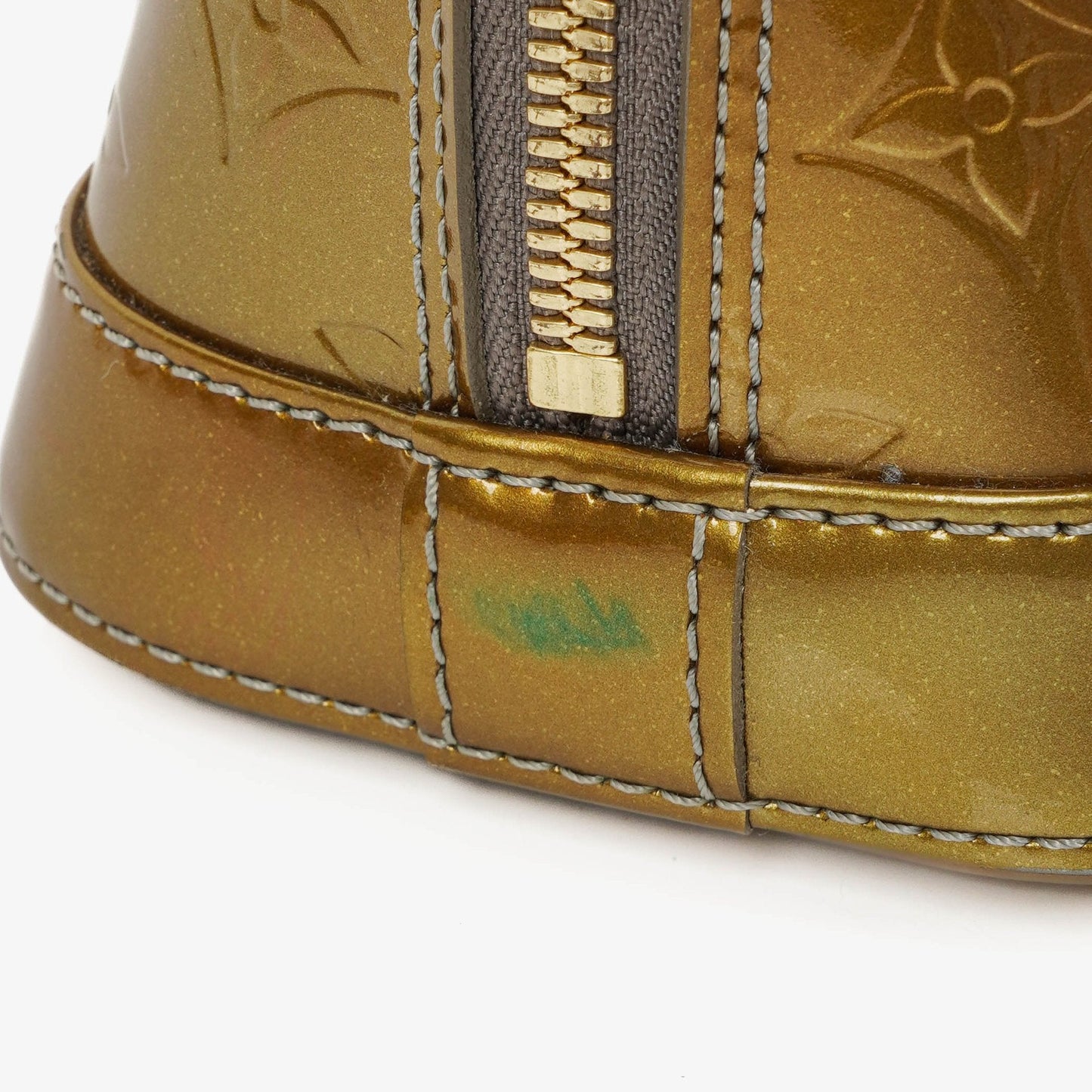 Louis Vuitton Alma BB Givre Monogram Vernis Leather Bag