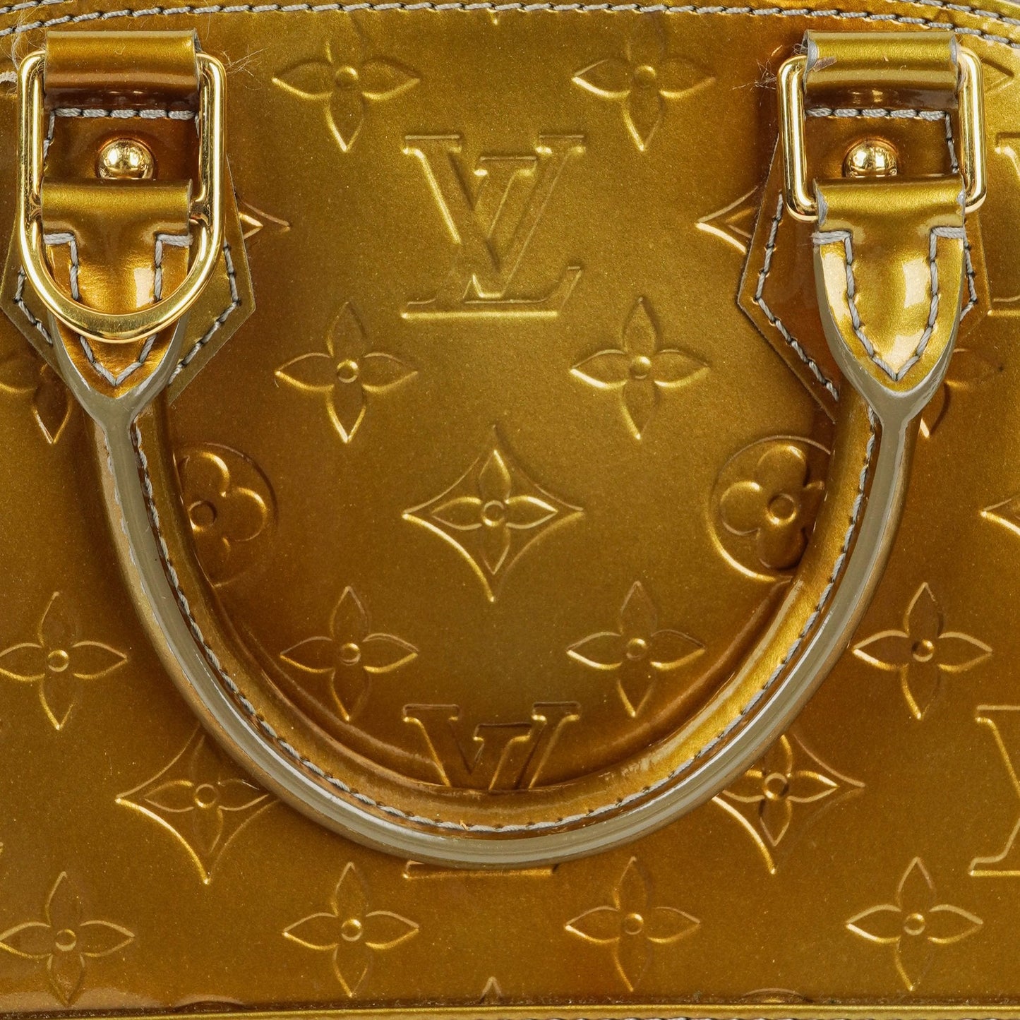 Louis Vuitton Alma BB Givre Monogram Vernis Leather Bag