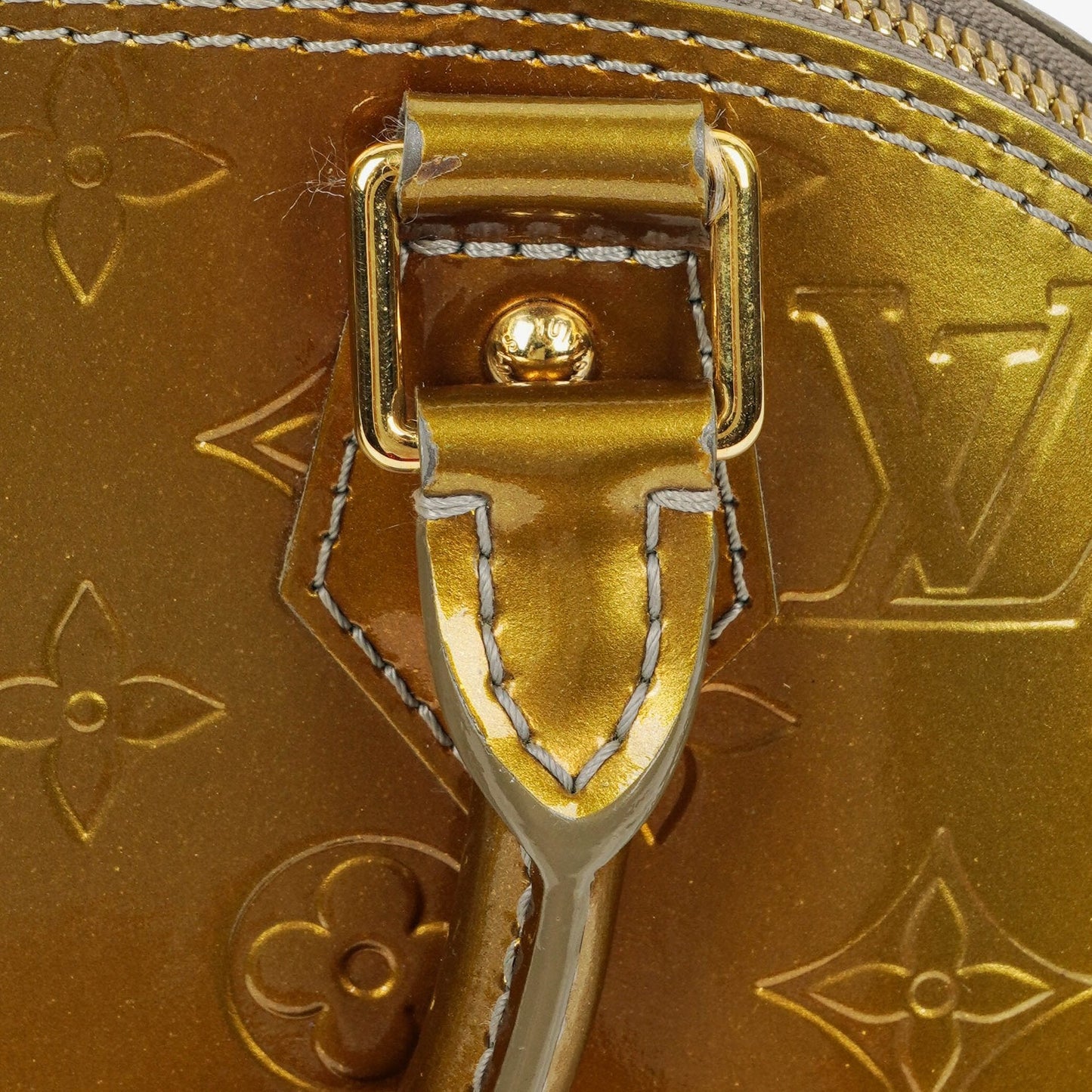 Louis Vuitton Alma BB Givre Monogram Vernis Leather Bag