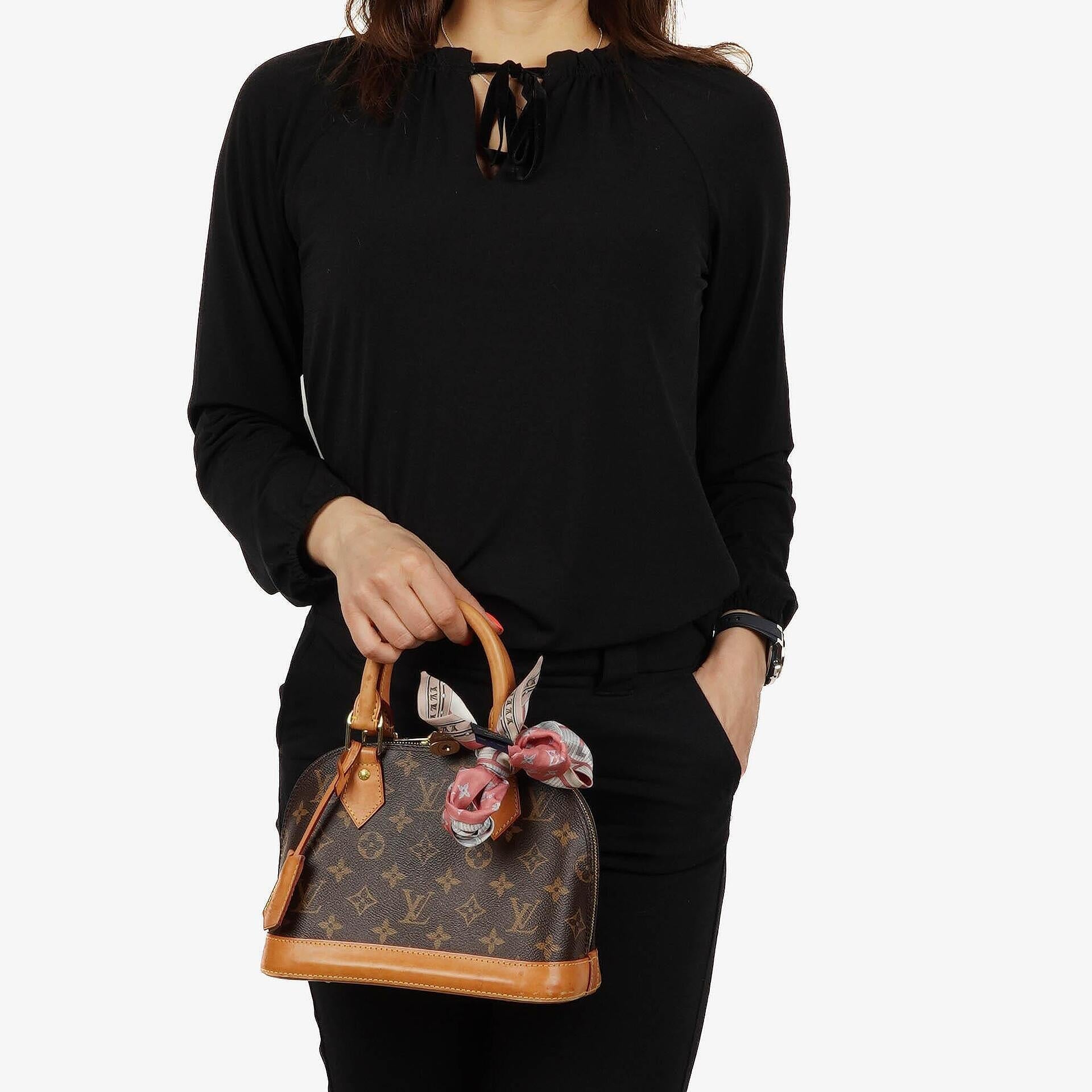 Louis Vuitton Alma BB Monogram Canvas Handbag