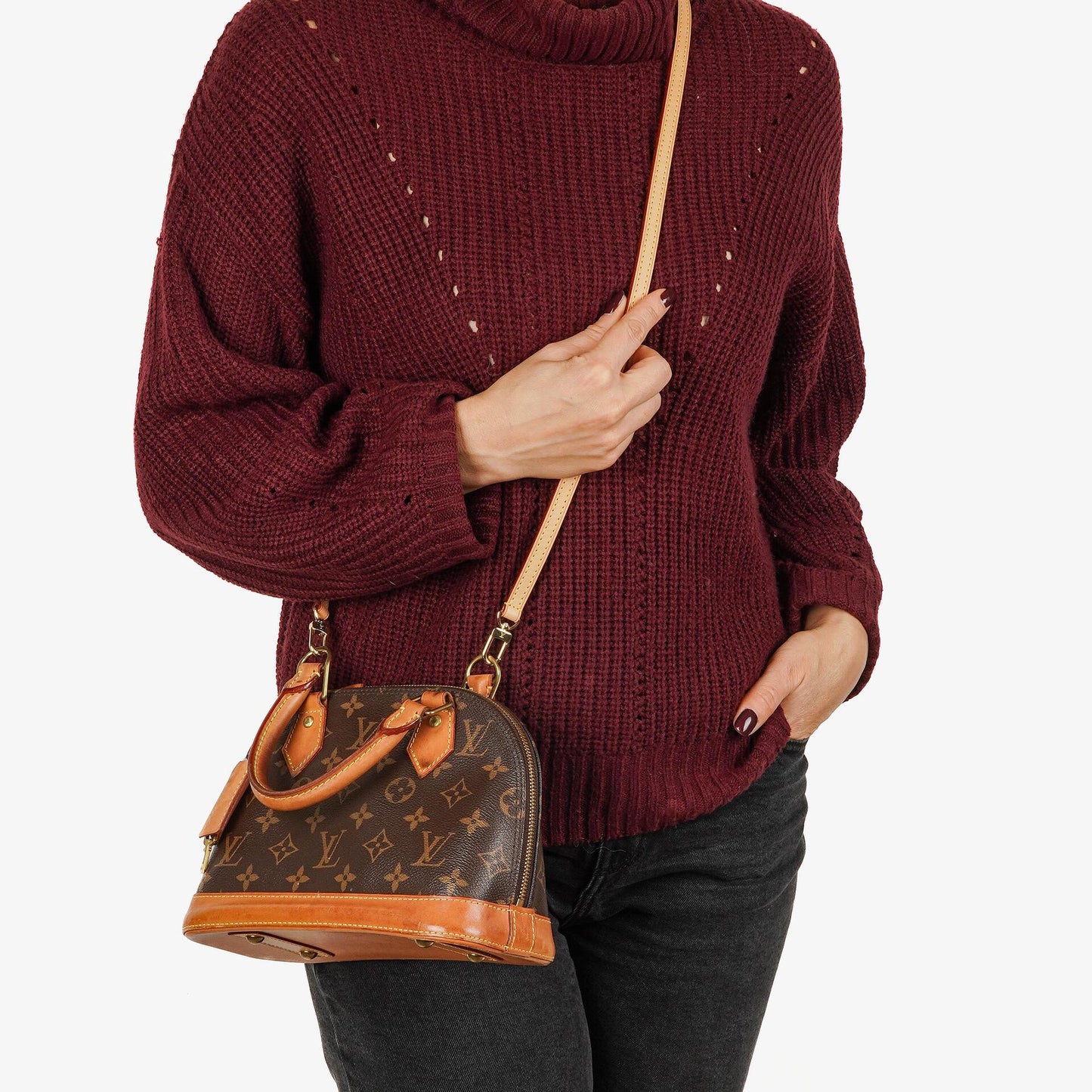 Louis Vuitton Alma BB Monogram Canvas Handbag