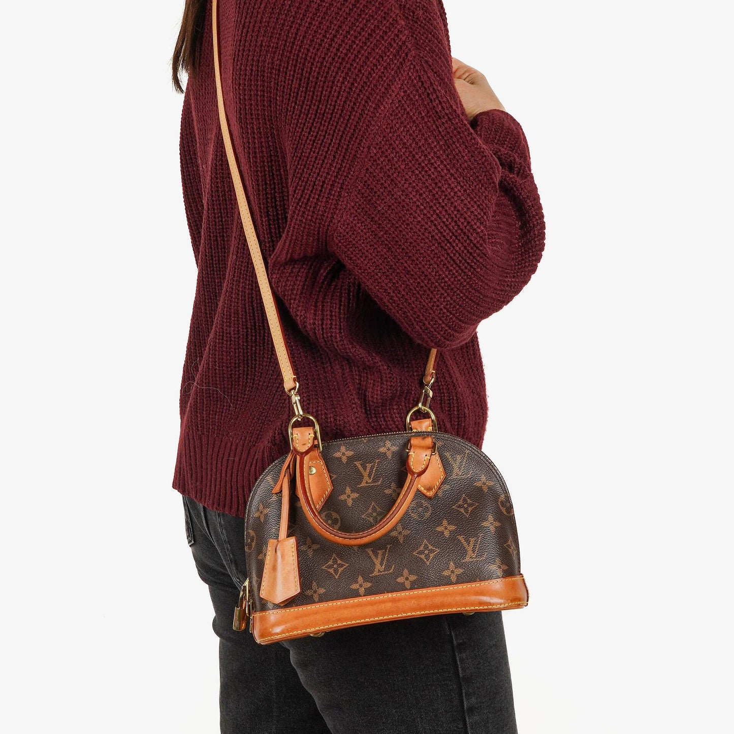 Louis Vuitton Alma BB Monogram Canvas Handbag