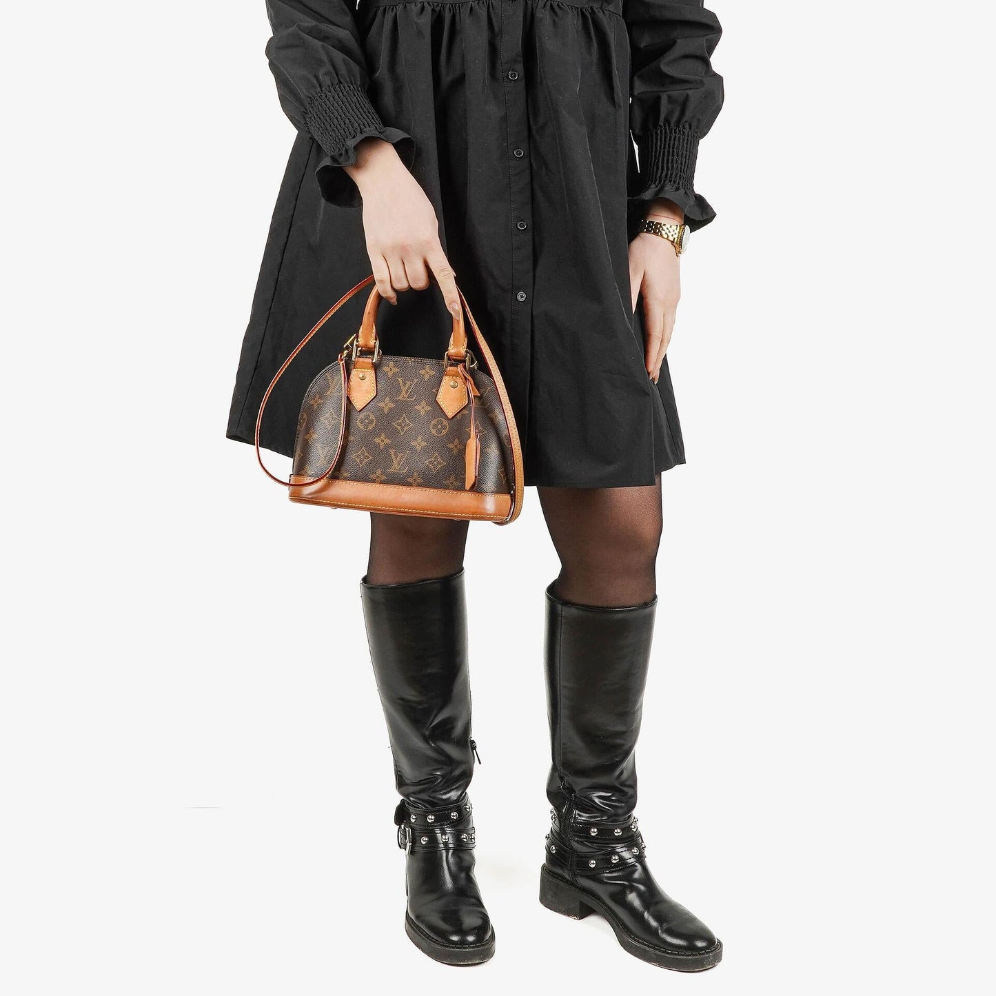 Louis Vuitton Alma BB Monogram Canvas Handbag