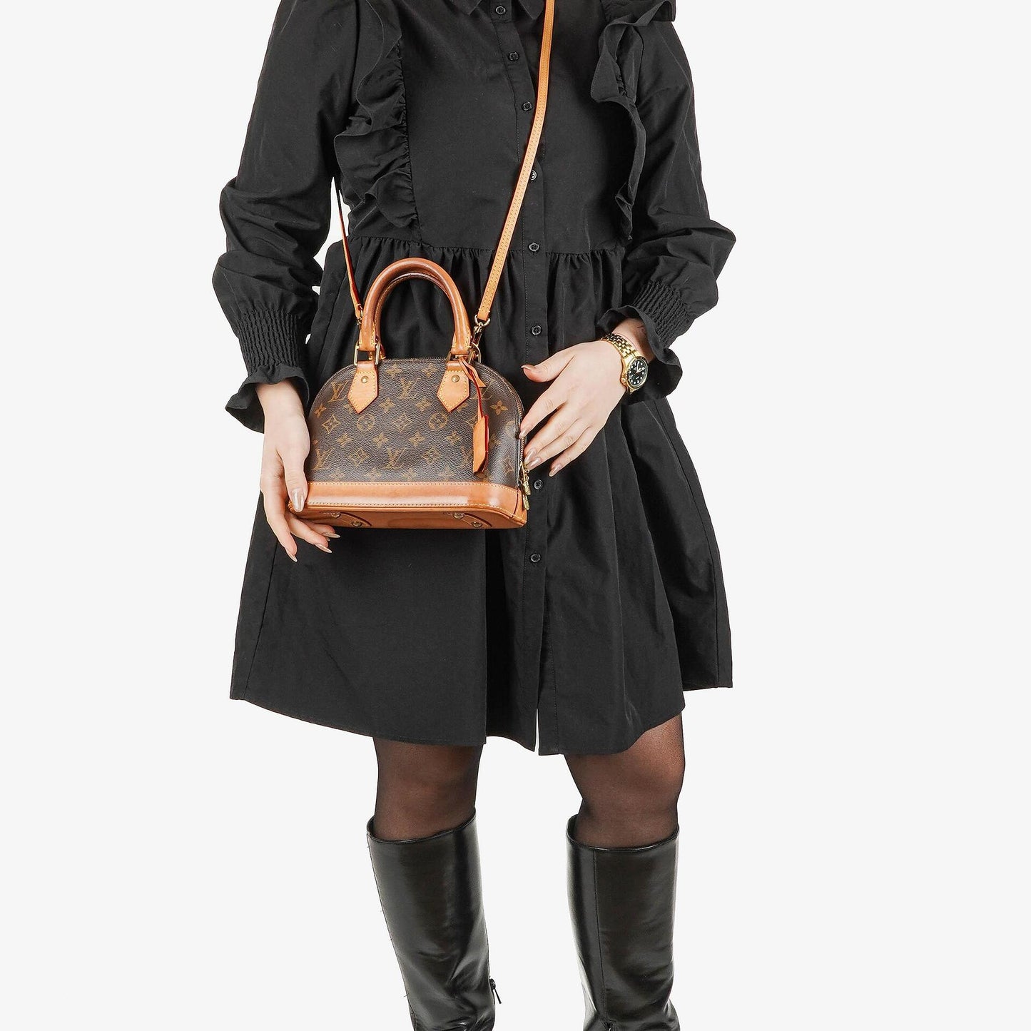Louis Vuitton Alma BB Monogram Canvas Handbag