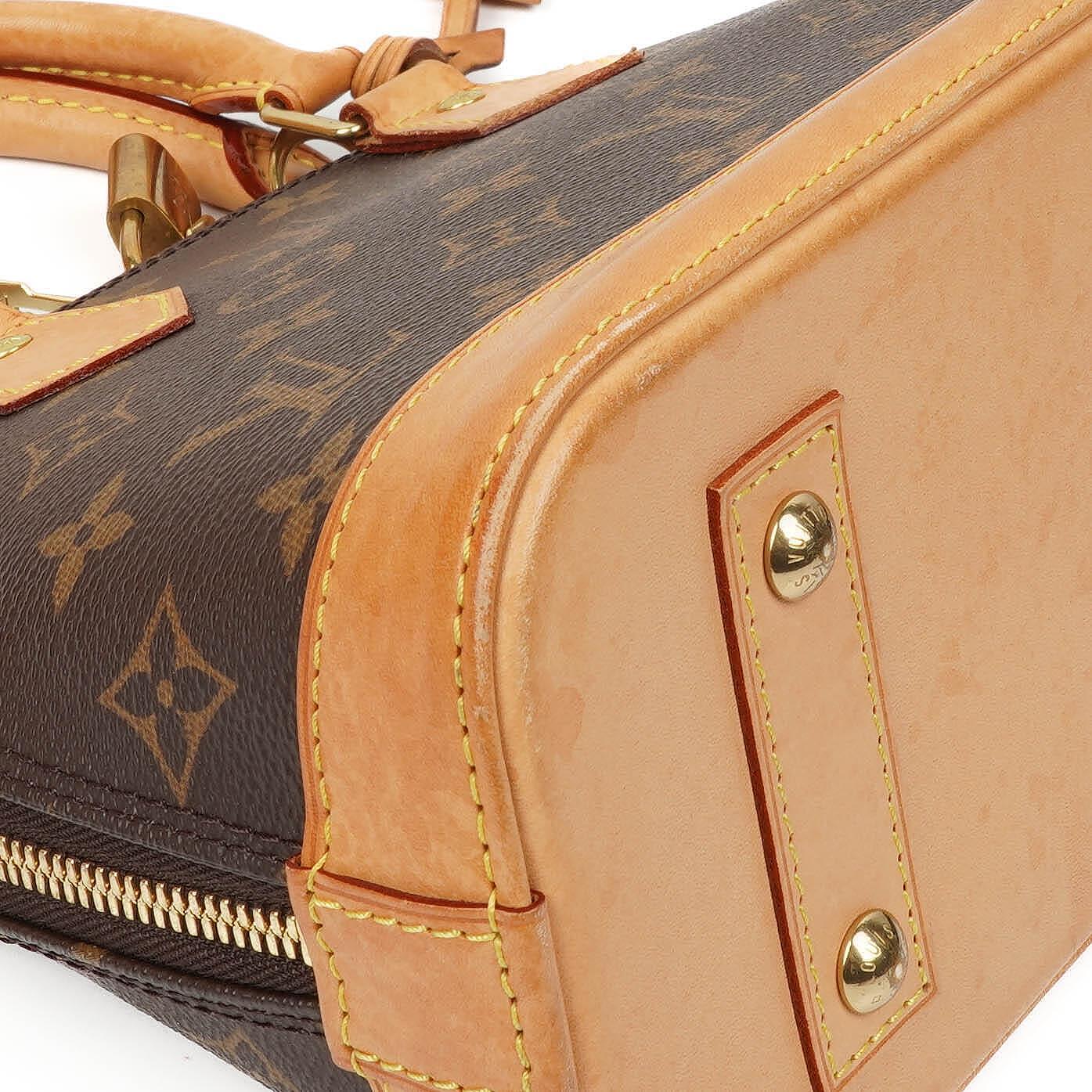Louis Vuitton Alma BB Monogram Canvas Handbag