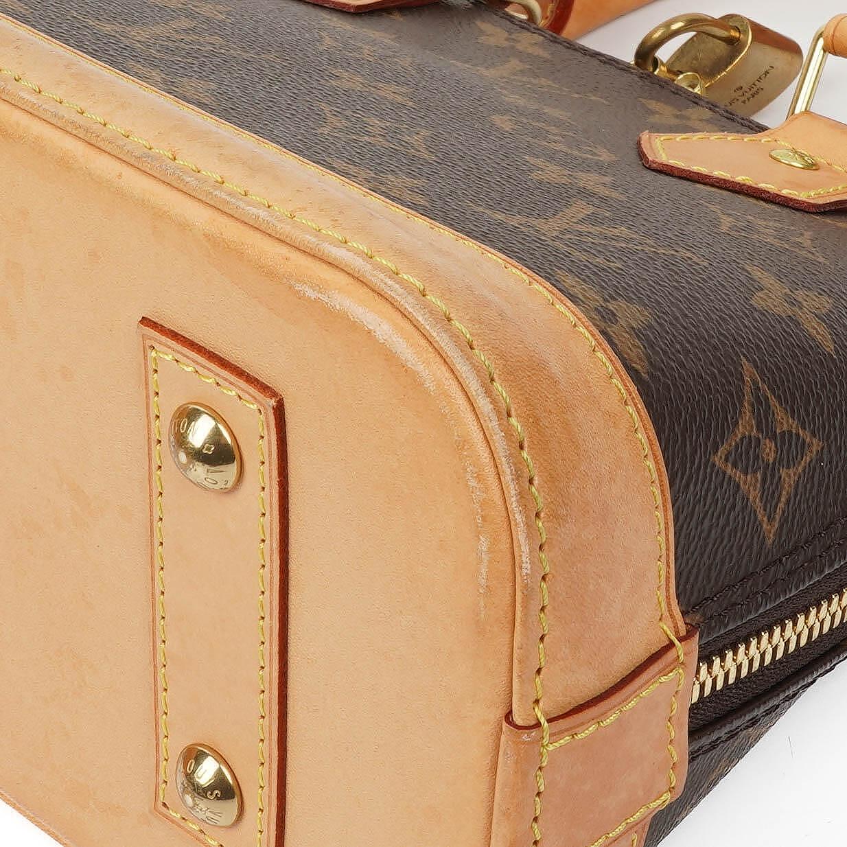 Louis Vuitton Alma BB Monogram Canvas Handbag