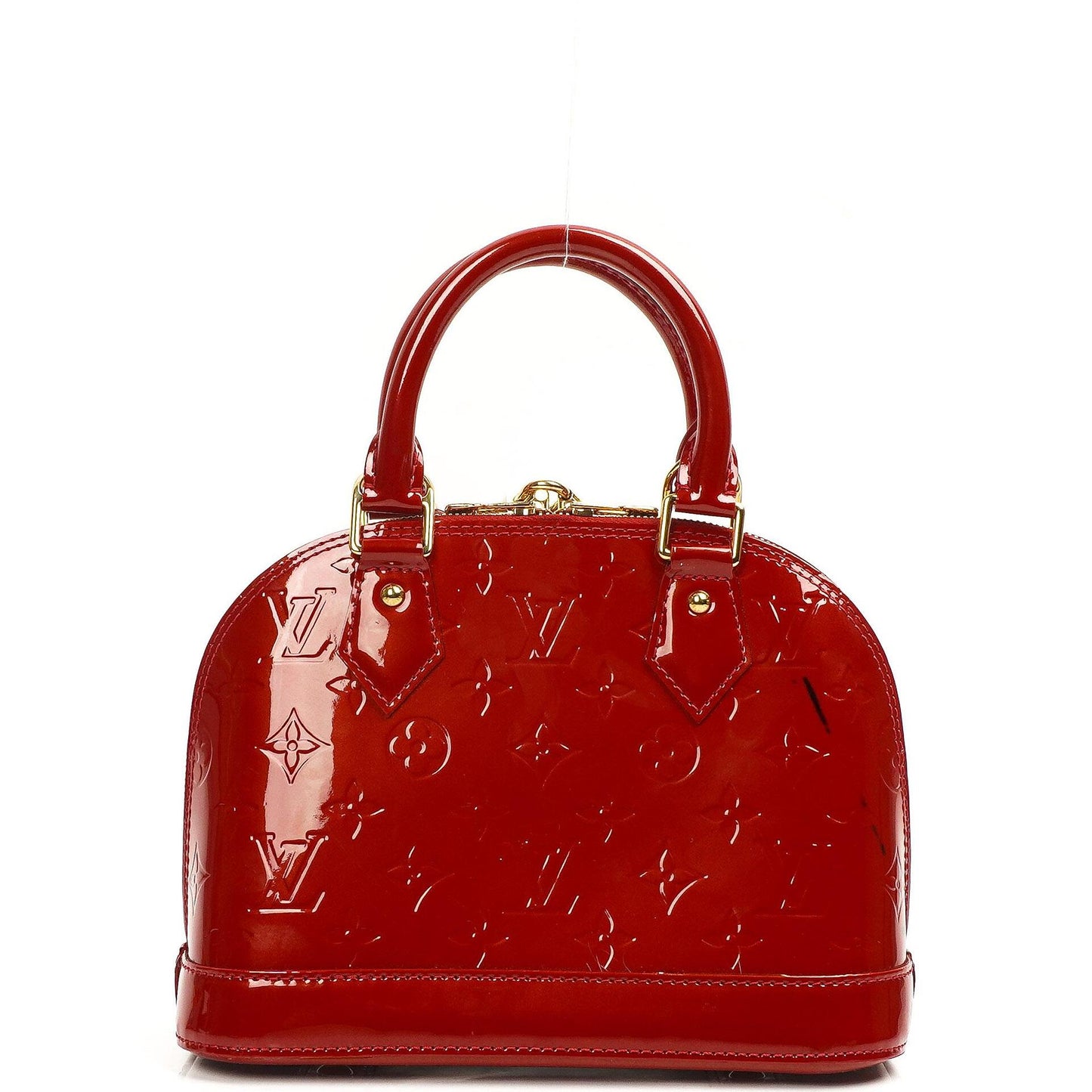 Louis Vuitton Alma BB Pomme D'Amour Monogram Vernis Leather Handbag
