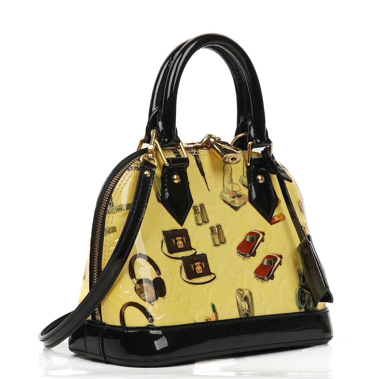 Louis Vuitton Alma BB Sticker Monogram Vernis Leather Handbag