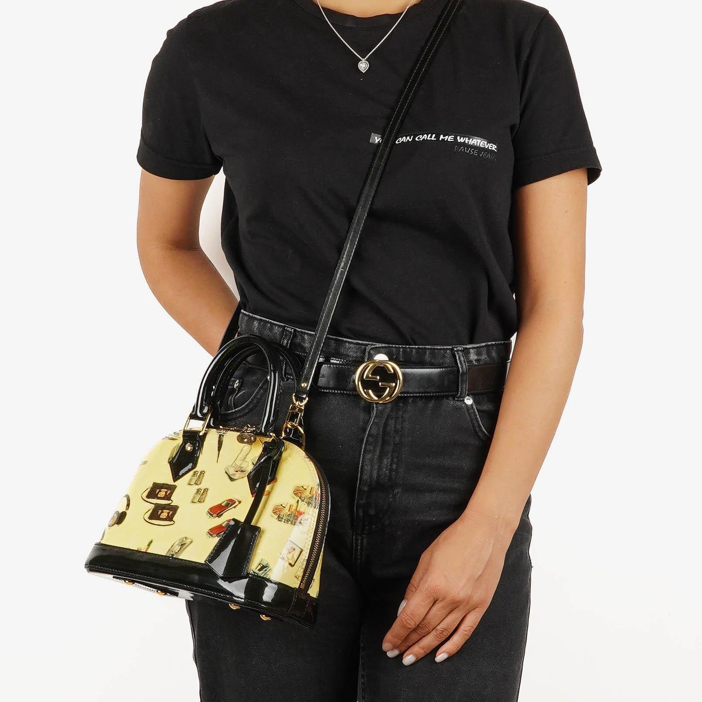 Louis Vuitton Alma BB Sticker Monogram Vernis Leather Handbag