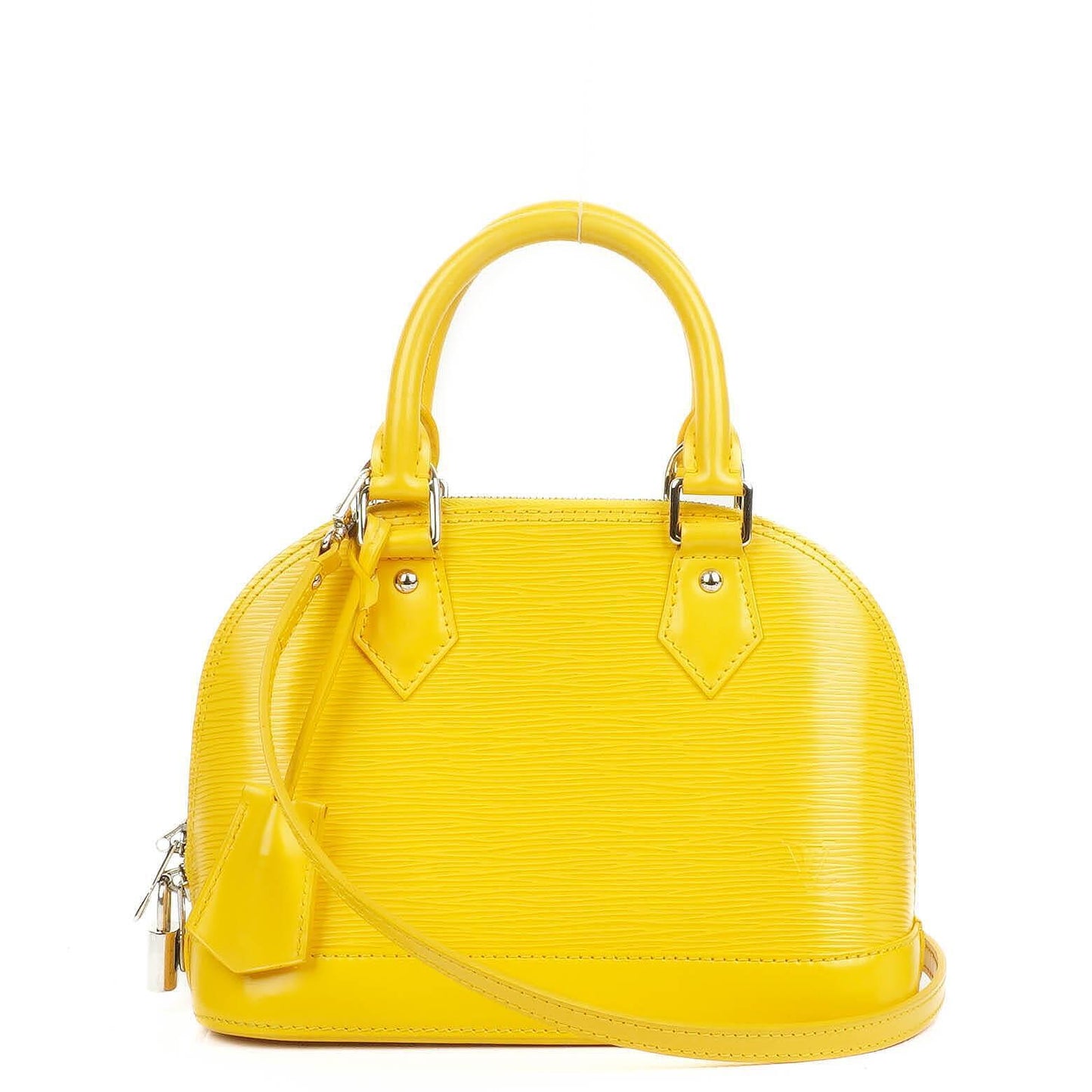 Louis Vuitton Alma BB Yellow EPI Leather Handbag