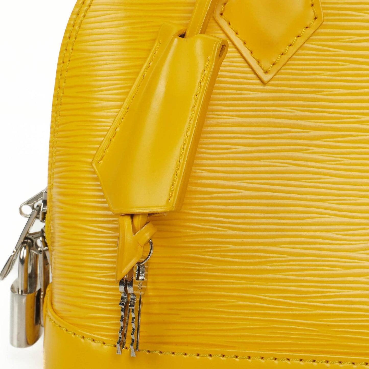 Louis Vuitton Alma BB Yellow EPI Leather Handbag
