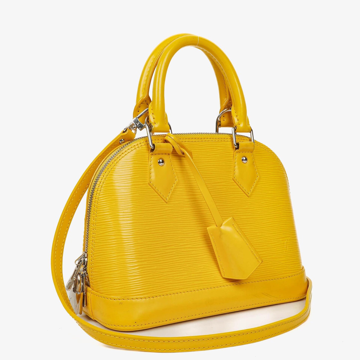 Louis Vuitton Alma BB Yellow EPI Leather Handbag