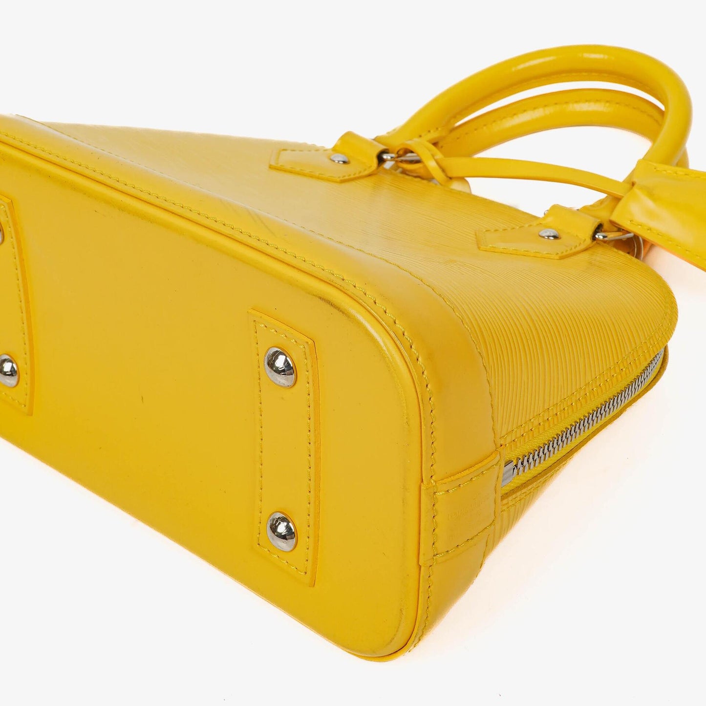 Louis Vuitton Alma BB Yellow EPI Leather Handbag