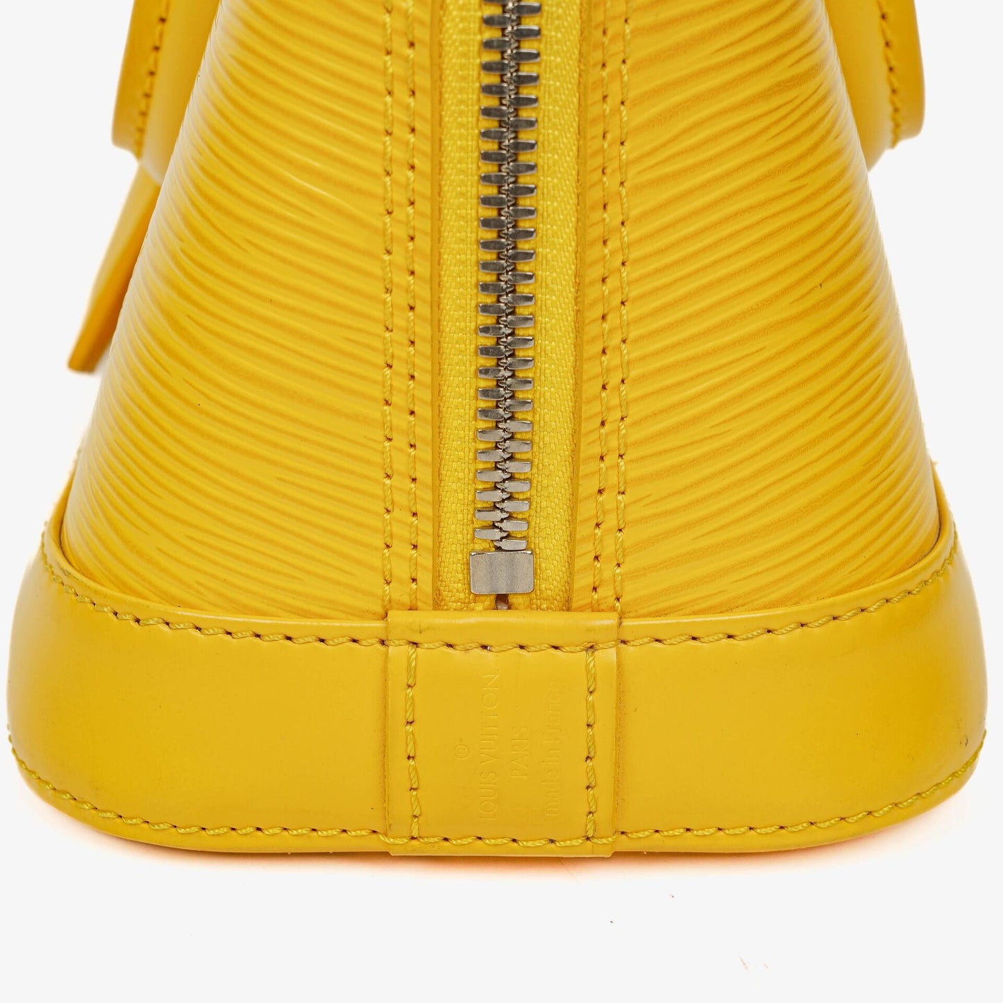 Louis Vuitton Alma BB Yellow EPI Leather Handbag