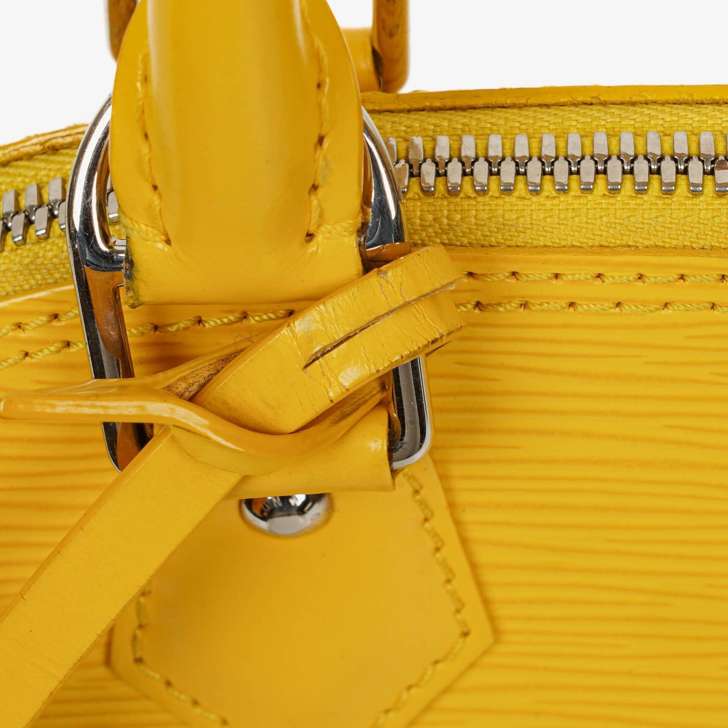 Louis Vuitton Alma BB Yellow EPI Leather Handbag