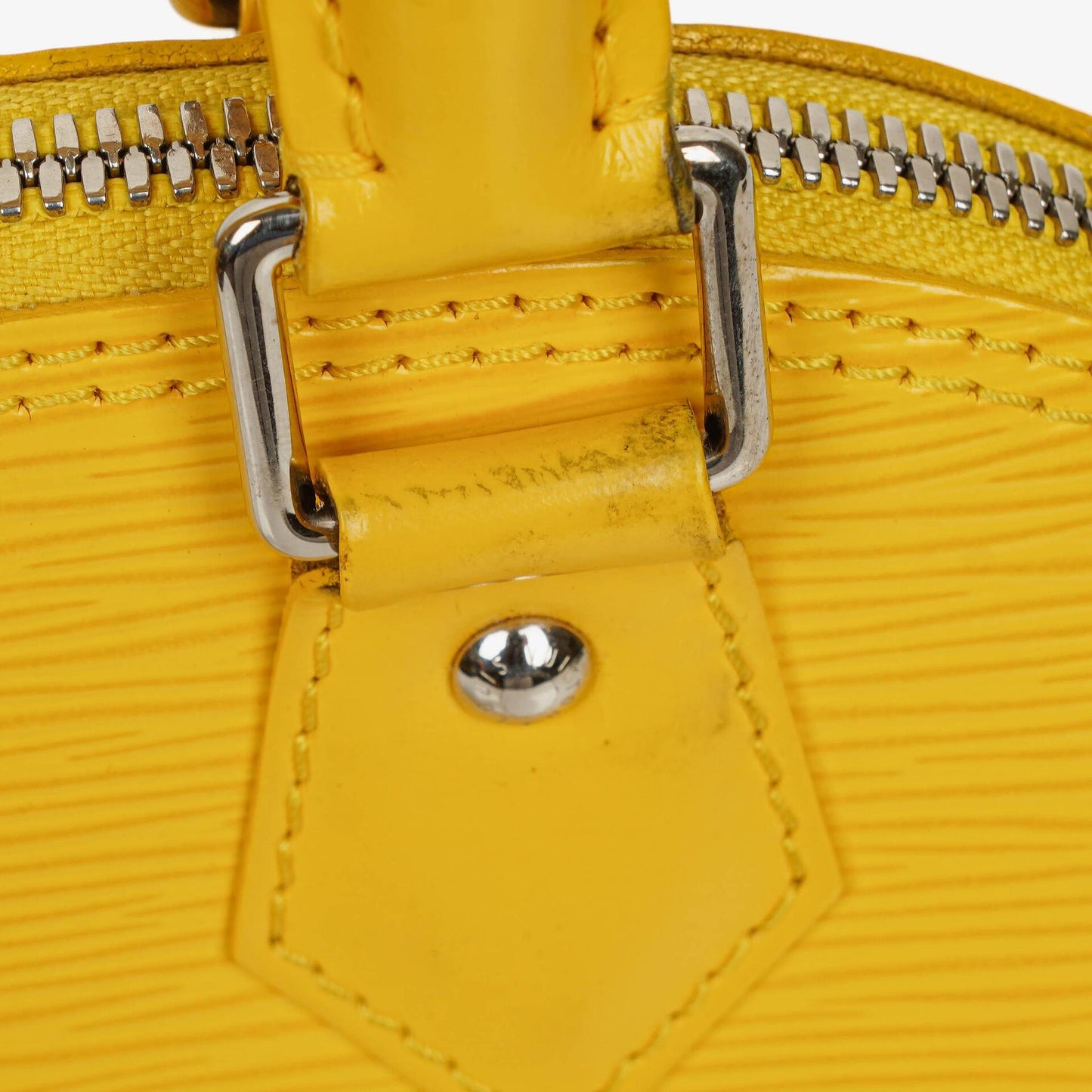 Louis Vuitton Alma BB Yellow EPI Leather Handbag