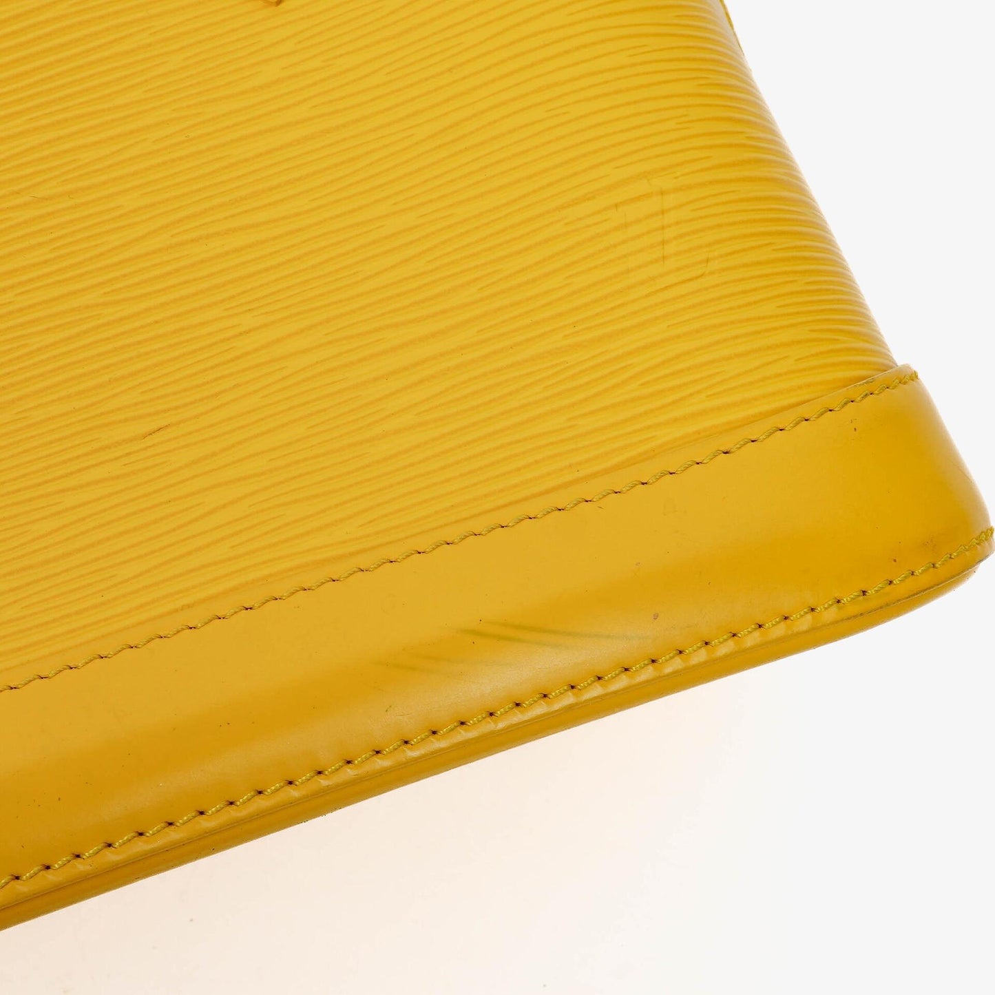 Louis Vuitton Alma BB Yellow EPI Leather Handbag
