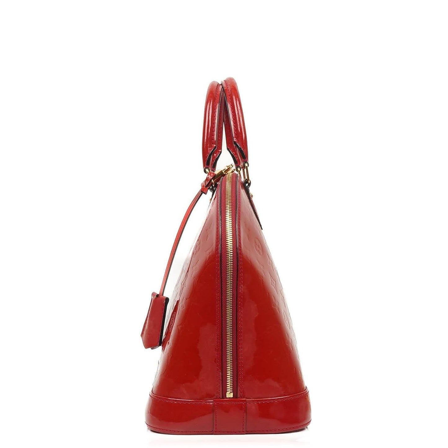 Louis Vuitton Alma MM Rose Indien Monogram Vernis Leather Bag
