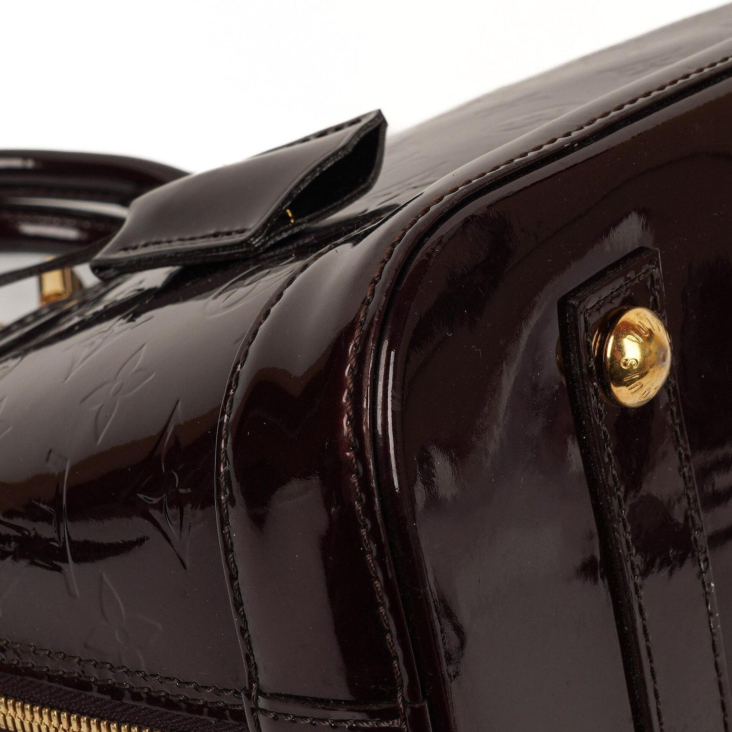 Louis Vuitton Alma PM Amarante Monogram Vernis Leather Handbag