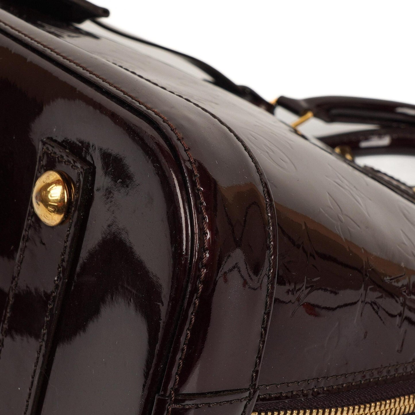 Louis Vuitton Alma PM Amarante Monogram Vernis Leather Handbag