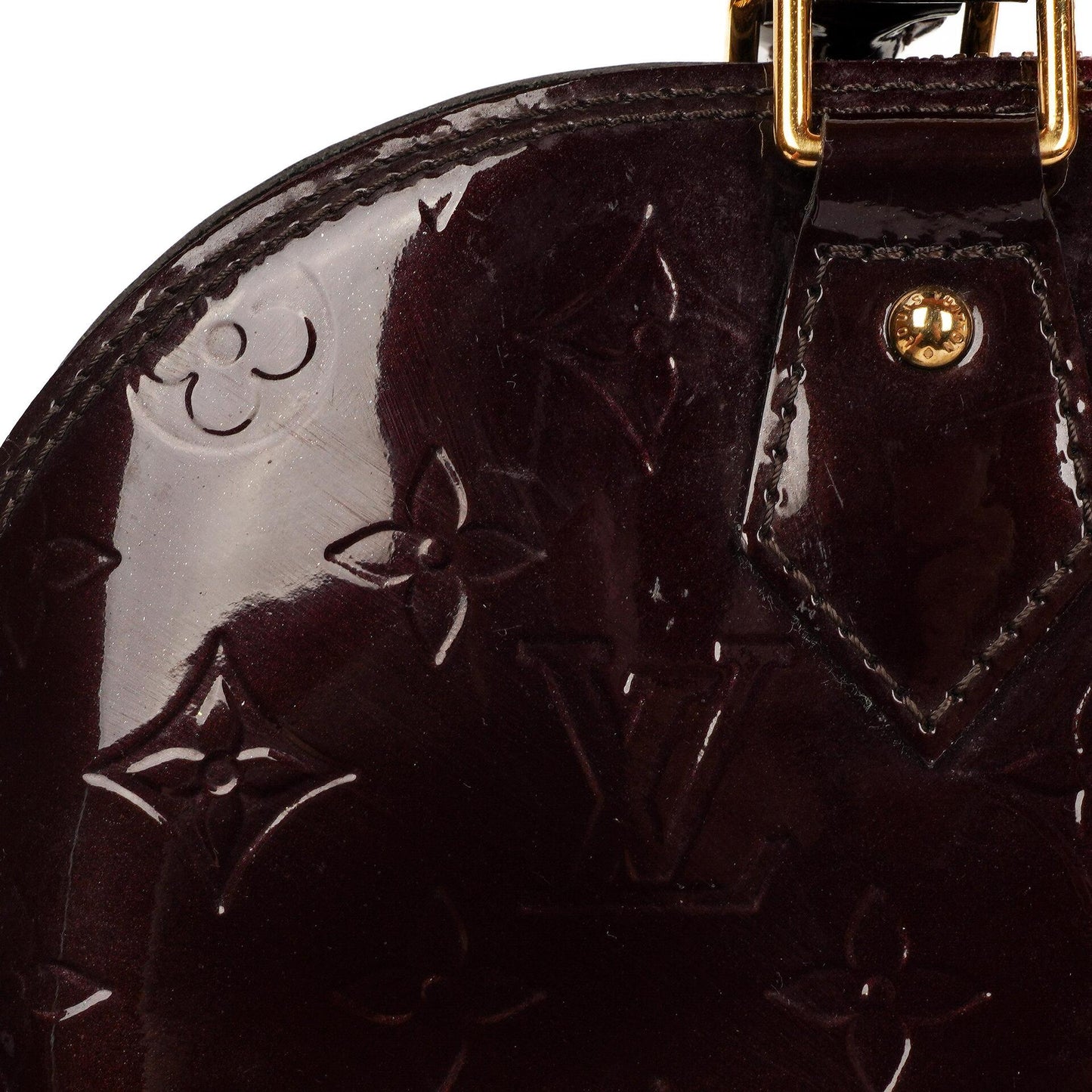 Louis Vuitton Alma PM Amarante Monogram Vernis Leather Handbag