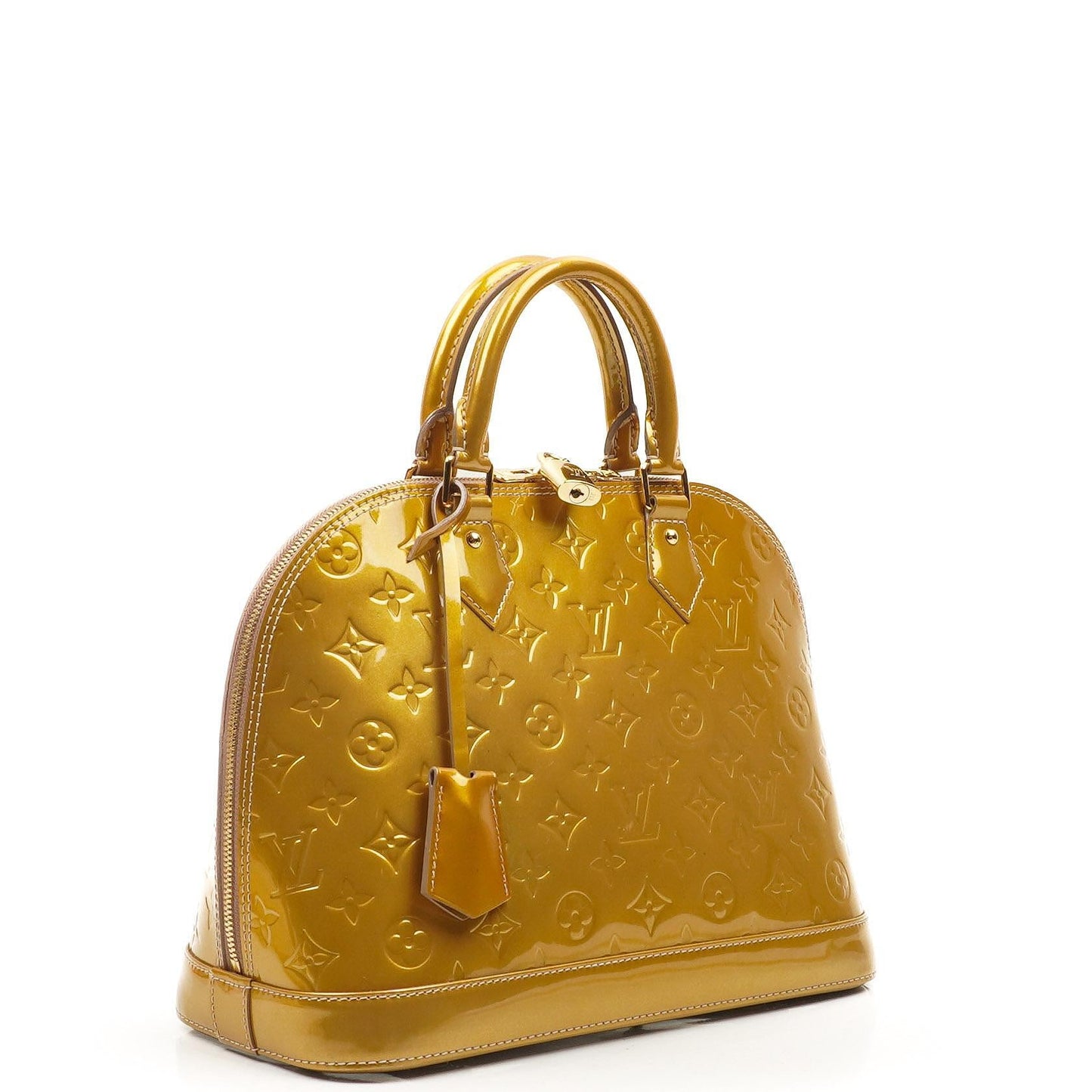 Louis Vuitton Alma PM Beige Poudre Monogram Vernis Leather Bag