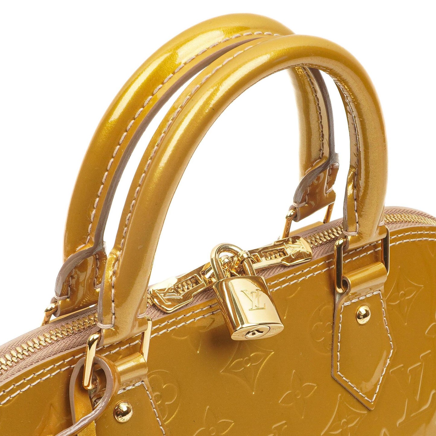 Louis Vuitton Alma PM Beige Poudre Monogram Vernis Leather Bag