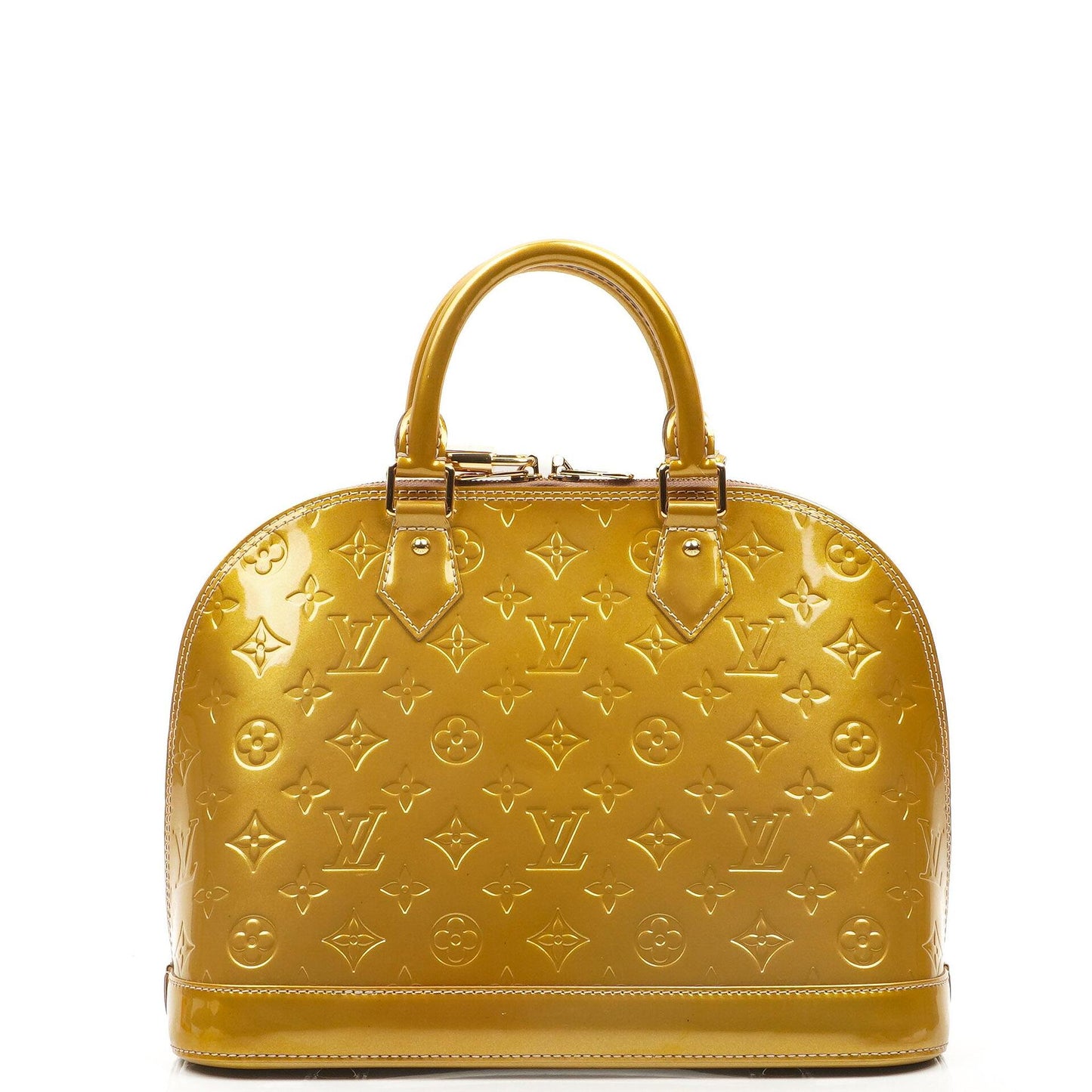 Louis Vuitton Alma PM Beige Poudre Monogram Vernis Leather Bag