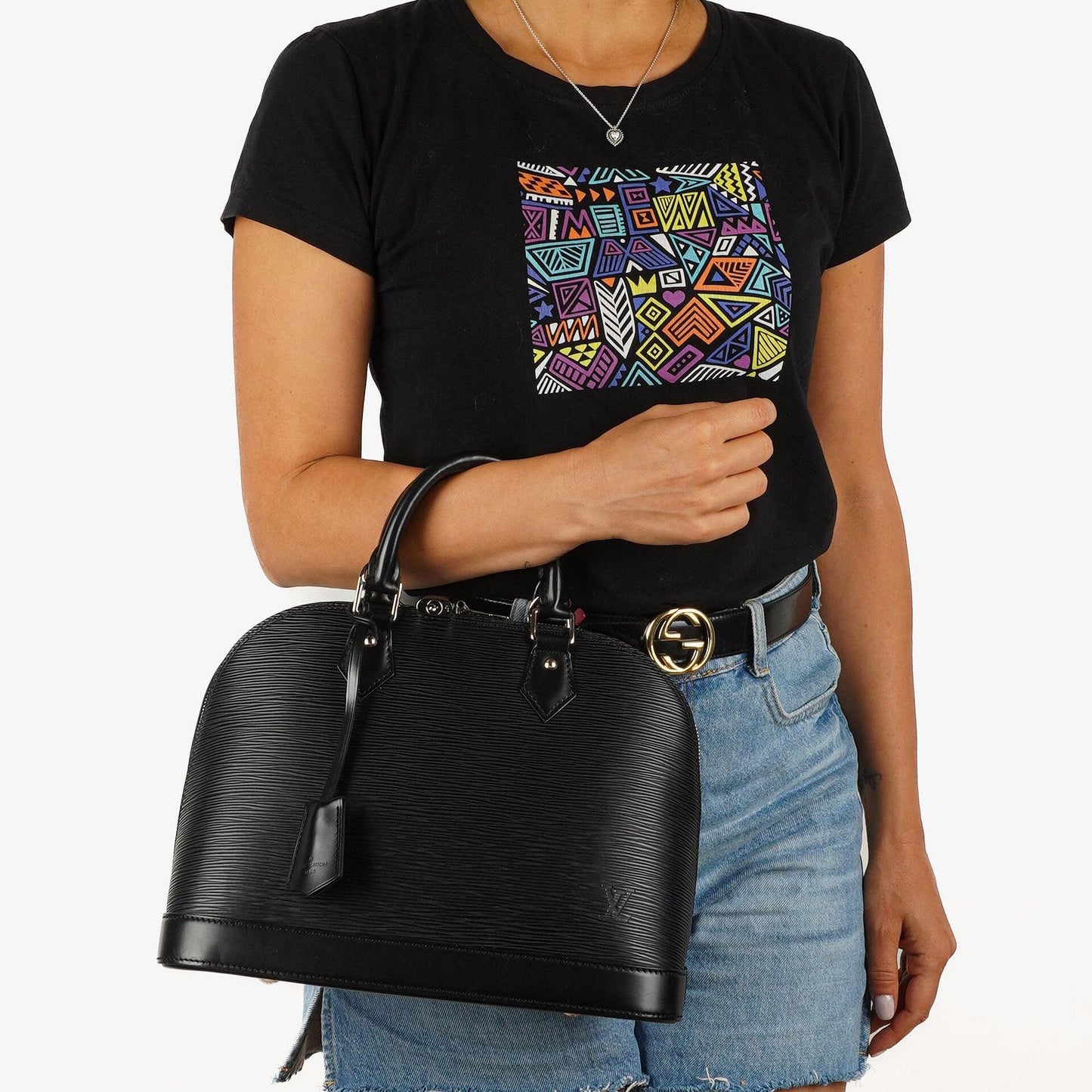 Louis Vuitton Alma PM Black EPI Leather Bag