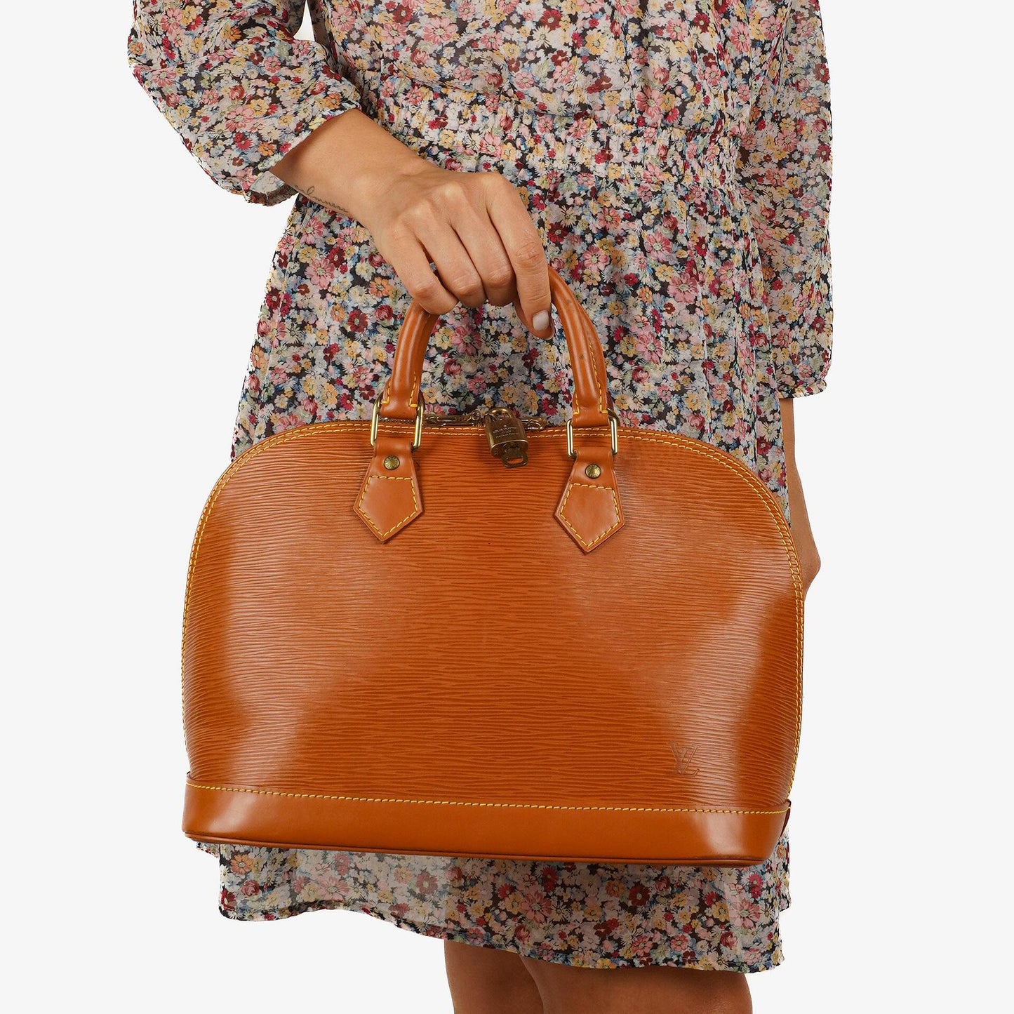 Louis Vuitton Alma PM Cognac EPI Leather Bag