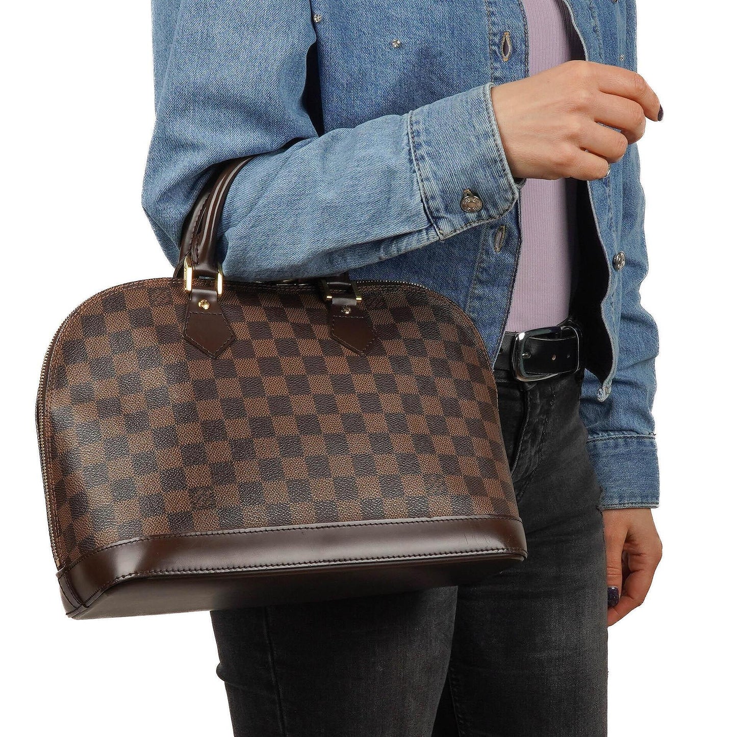 Louis Vuitton Alma PM Damier Ebene Canvas Handbag