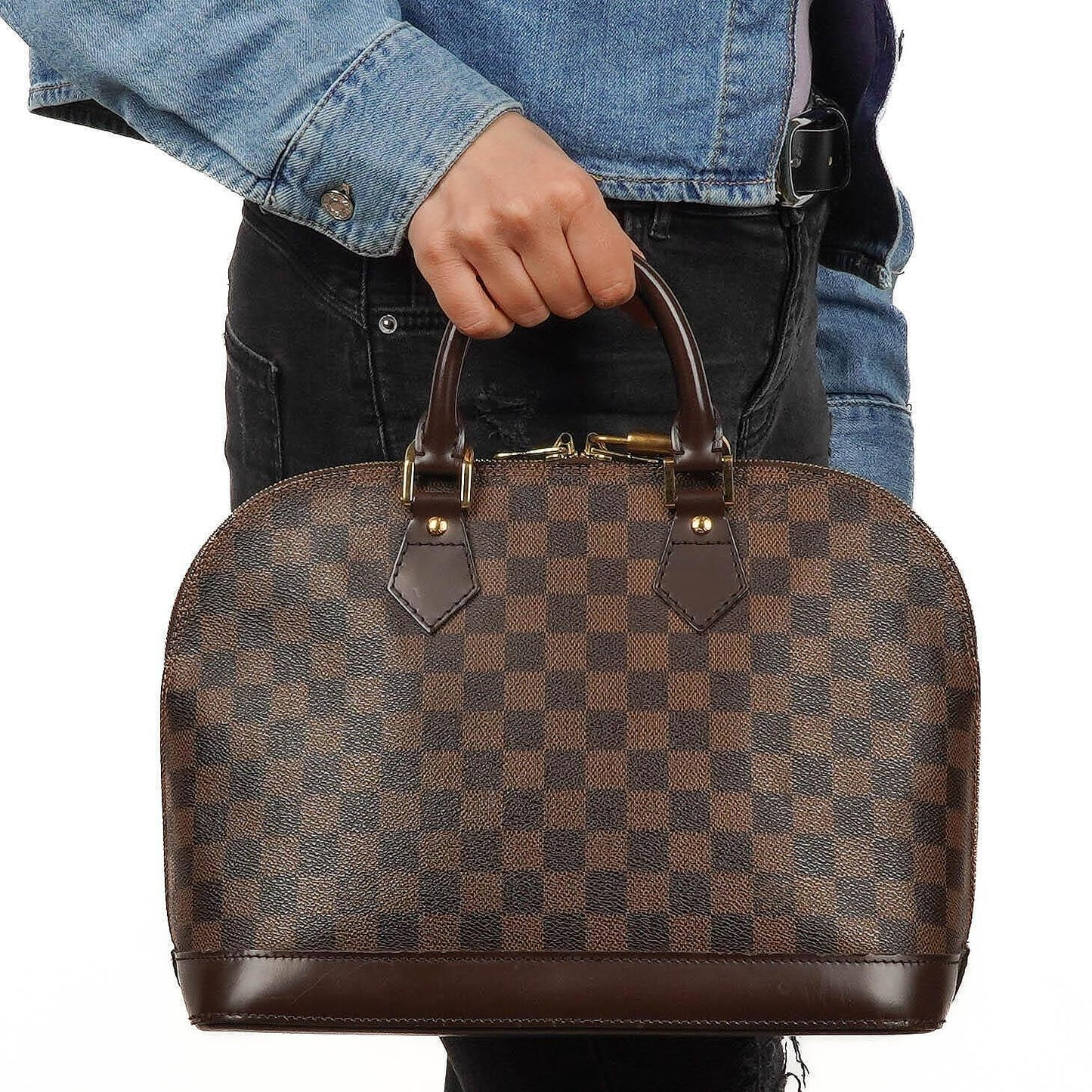 Louis Vuitton Alma PM Damier Ebene Canvas Handbag
