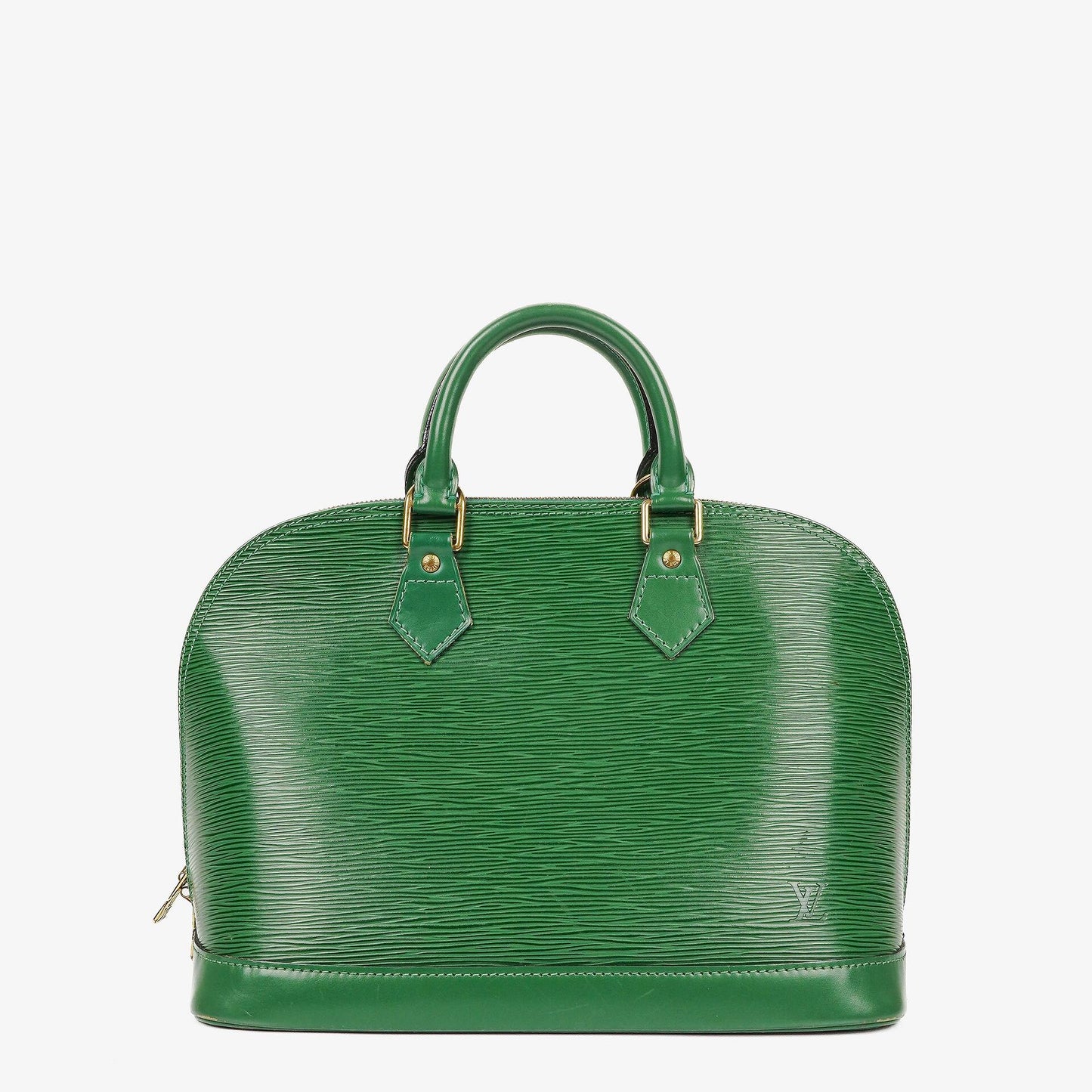 Louis Vuitton Alma PM Green EPI Leather Handbag