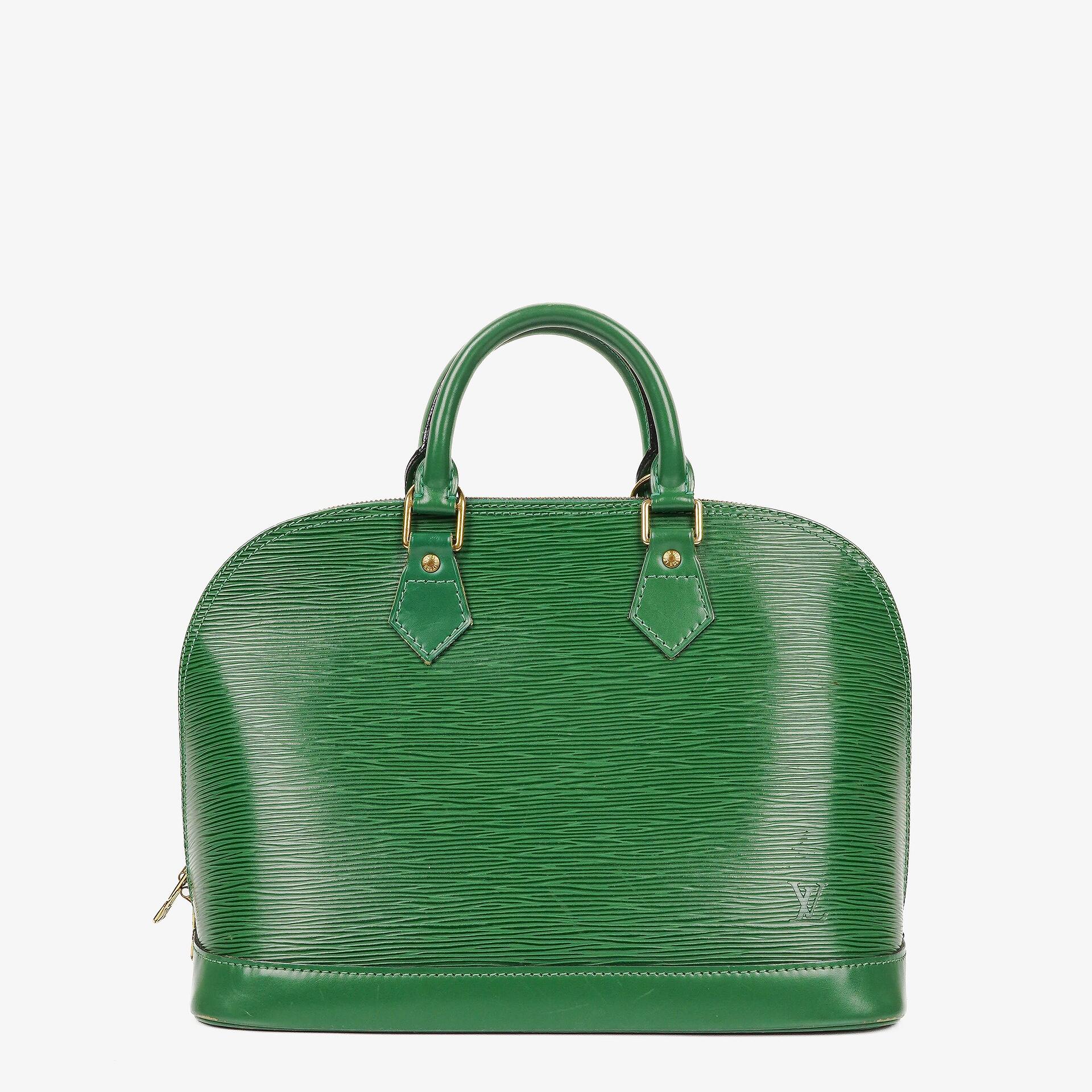 Louis Vuitton Alma PM Green EPI Leather Handbag