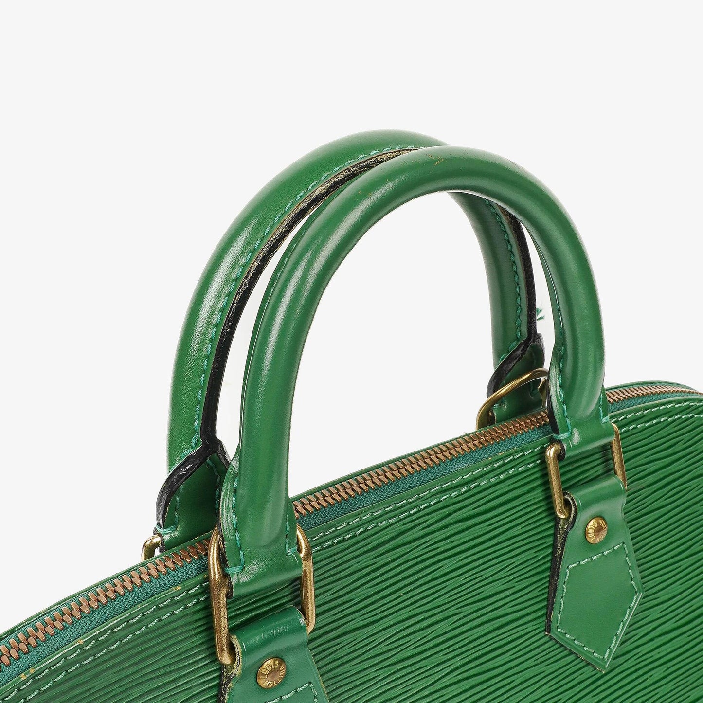 Louis Vuitton Alma PM Green EPI Leather Handbag