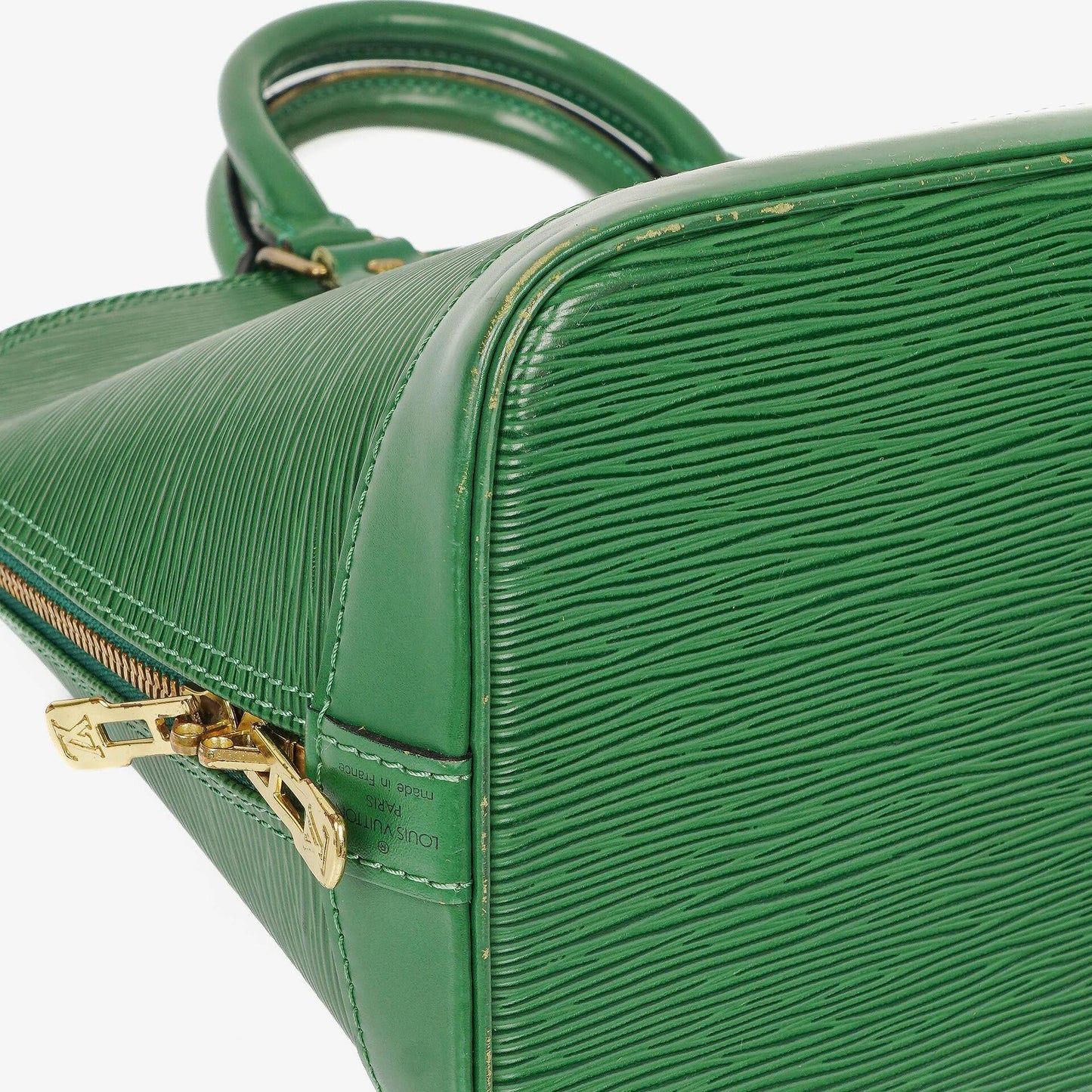 Louis Vuitton Alma PM Green EPI Leather Handbag