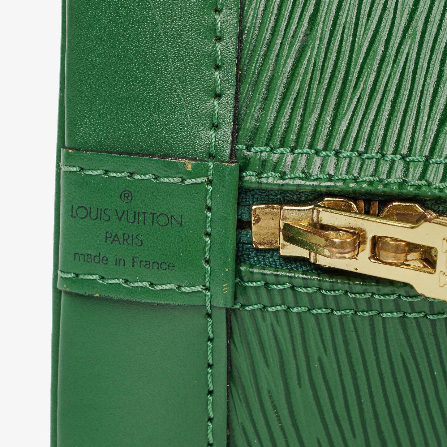 Louis Vuitton Alma PM Green EPI Leather Handbag